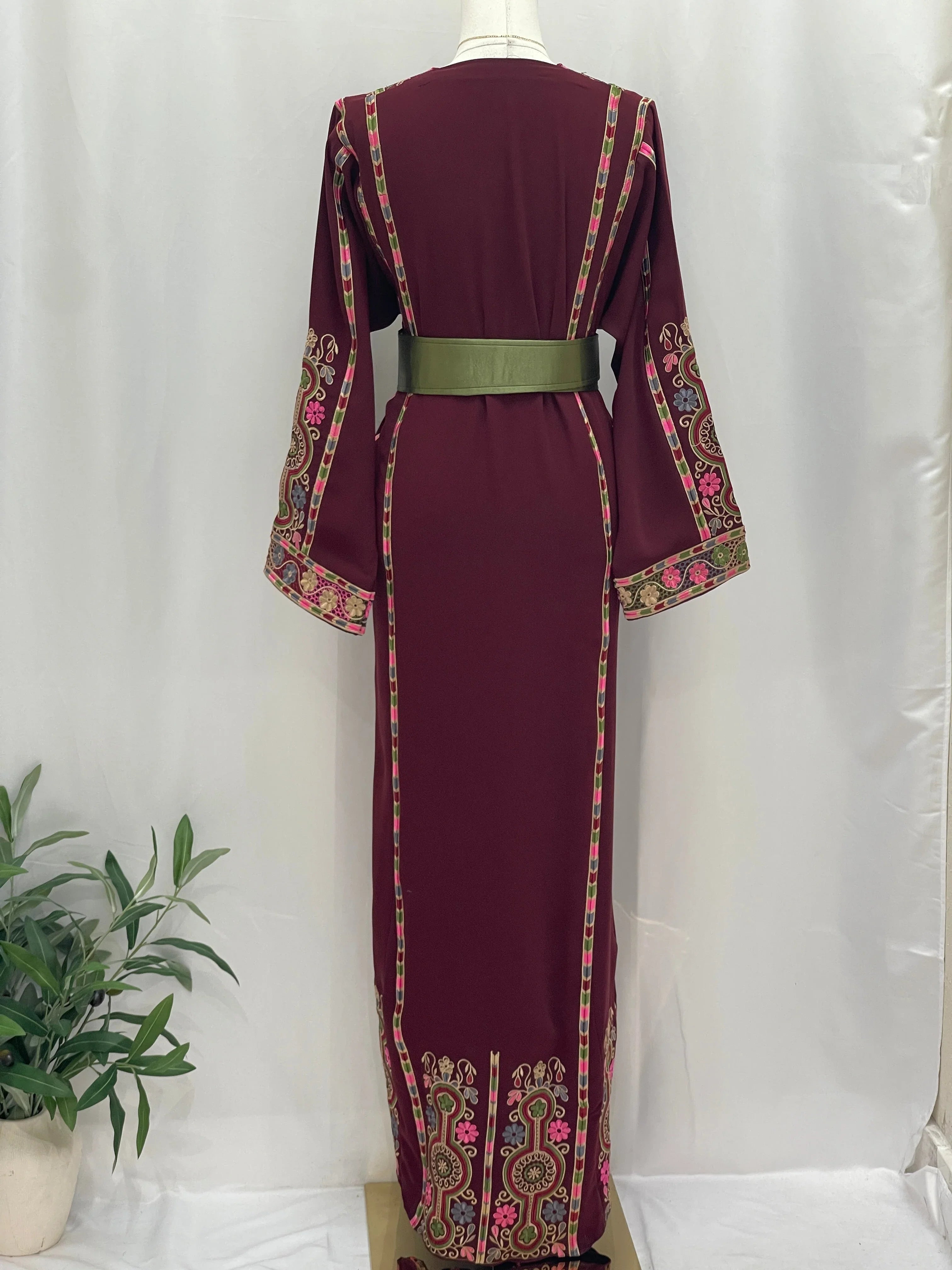 Layan Embroidered Thoub: Perfect For Cultural Occasions And Elegant Gatherings Palestinian Elegance
