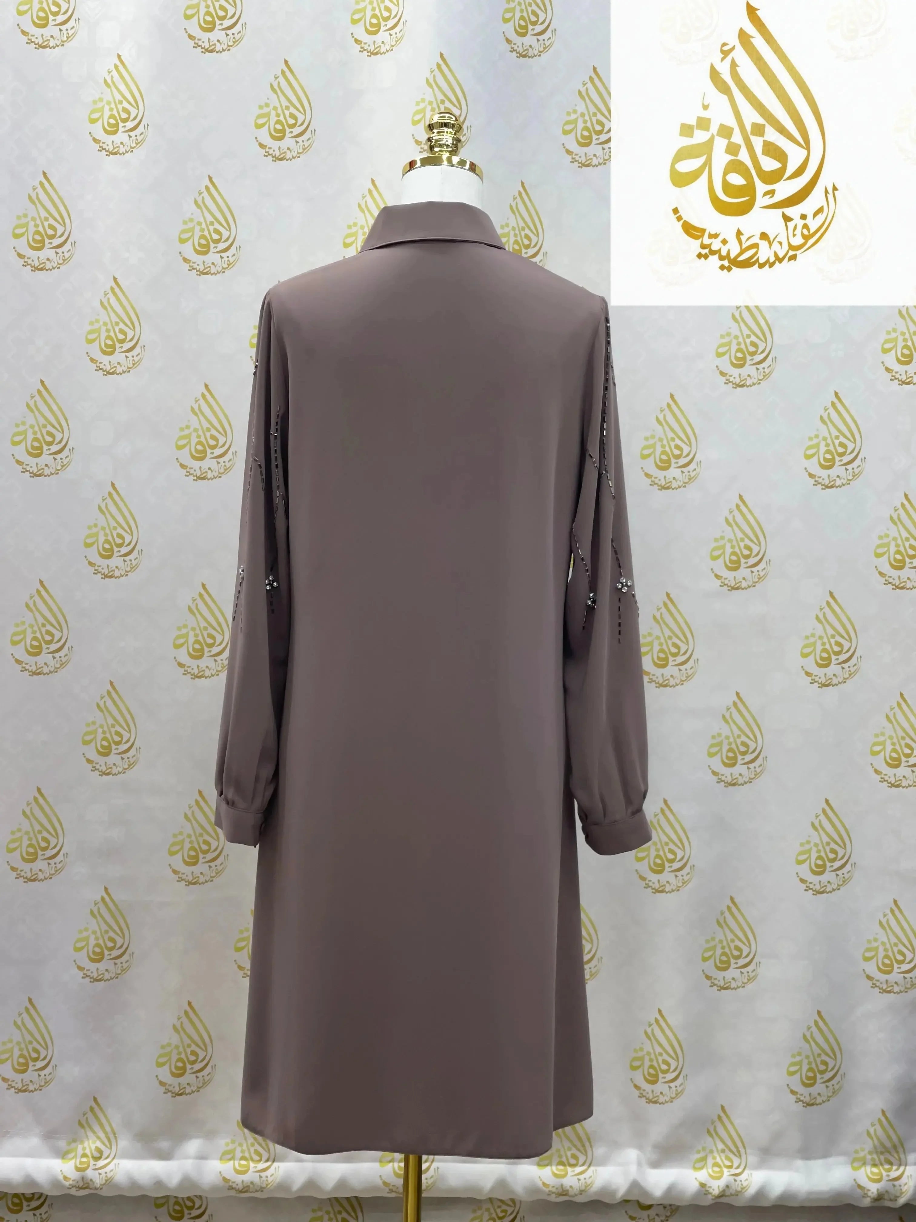 Long Tunic with Beads on Sleeves: Elegance in Every Detail Palestinian Elegance