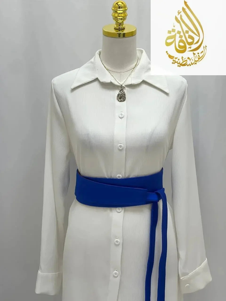 Luxurious Satin Belt with Modern Embroidery - Elegant & Durable Accessory Palestinian Elegance