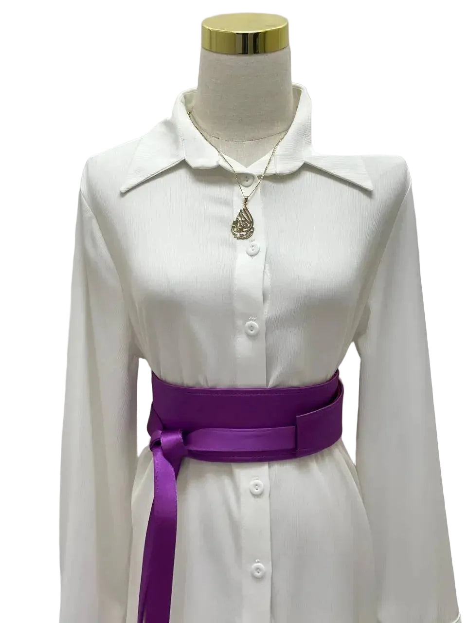 Luxurious Satin Belt with Modern Embroidery - Elegant & Durable Accessory Palestinian Elegance