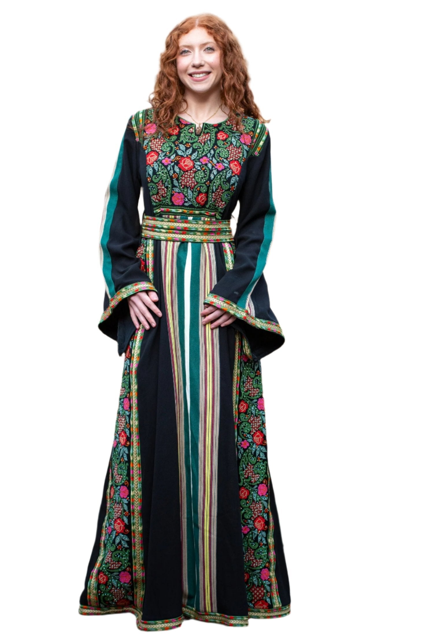 Majdalwi Embroidered Dress Palestinian Elegance