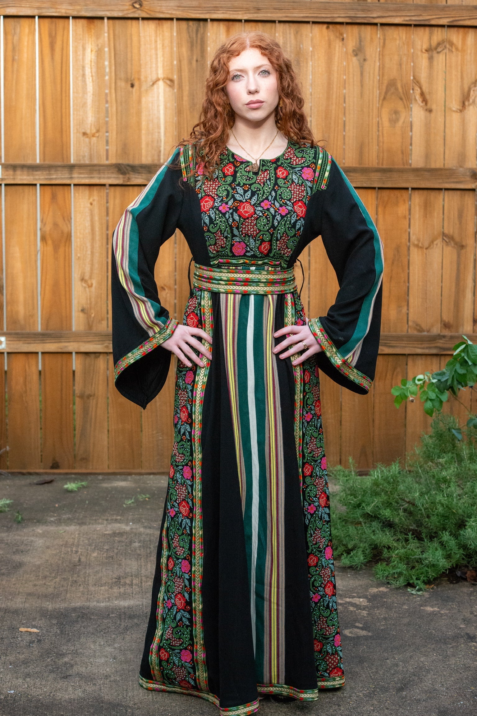 Majdalwi Embroidered Dress Palestinian Elegance