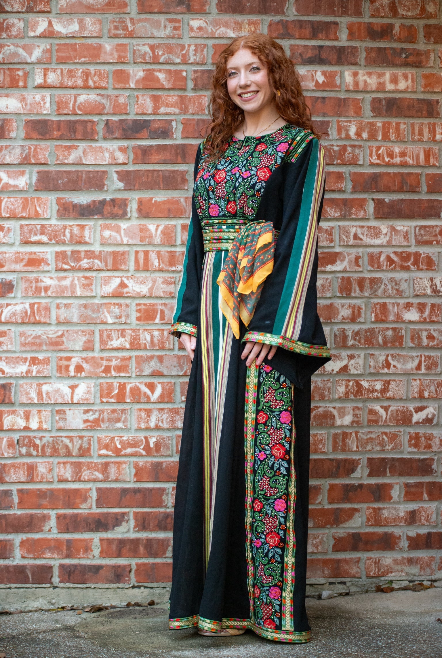 Majdalwi Embroidered Dress Palestinian Elegance