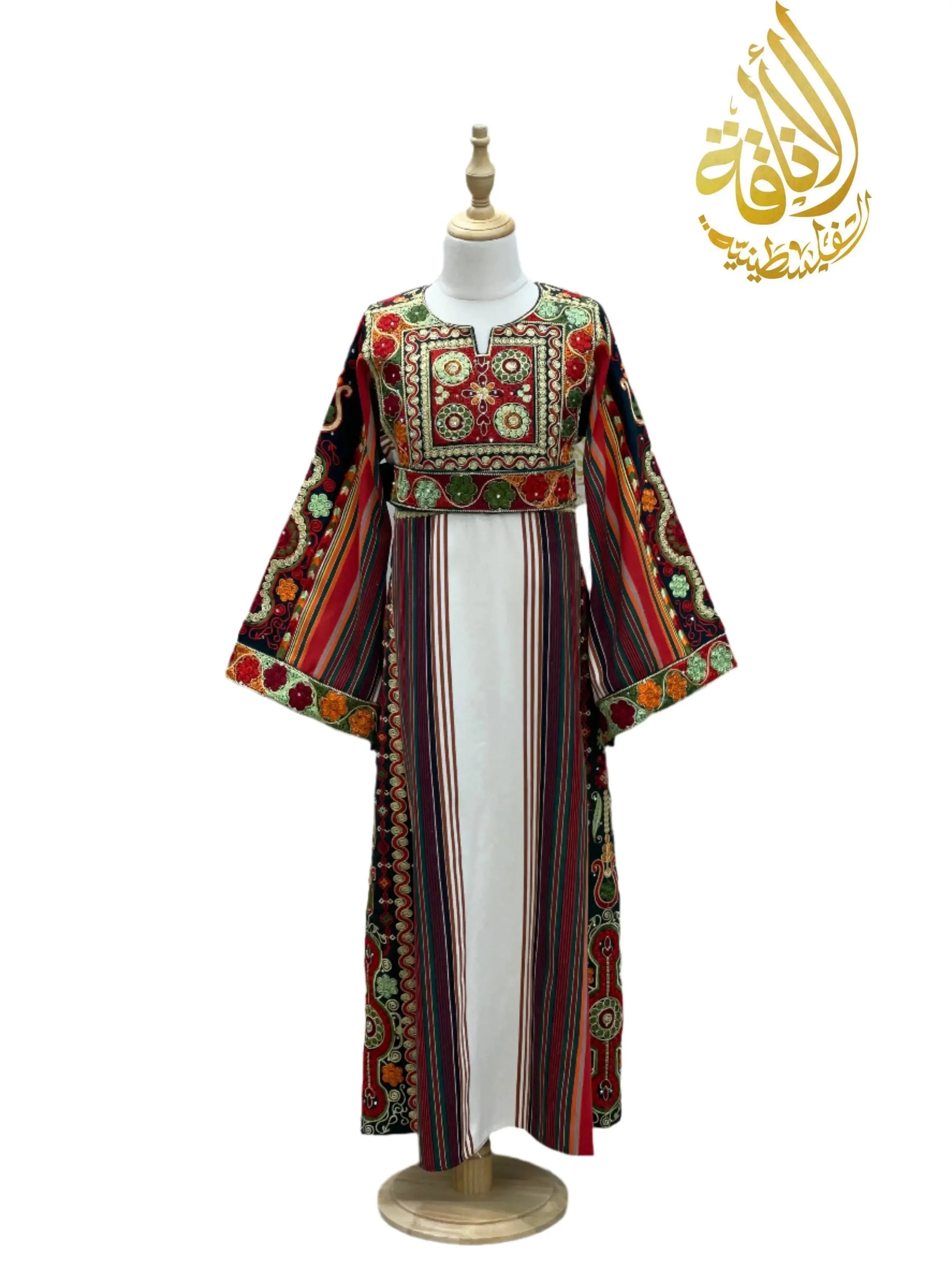 Malaka Kids Majdalwi Embroidered Thoub - Traditional Elegance for Children Palestinian Elegance