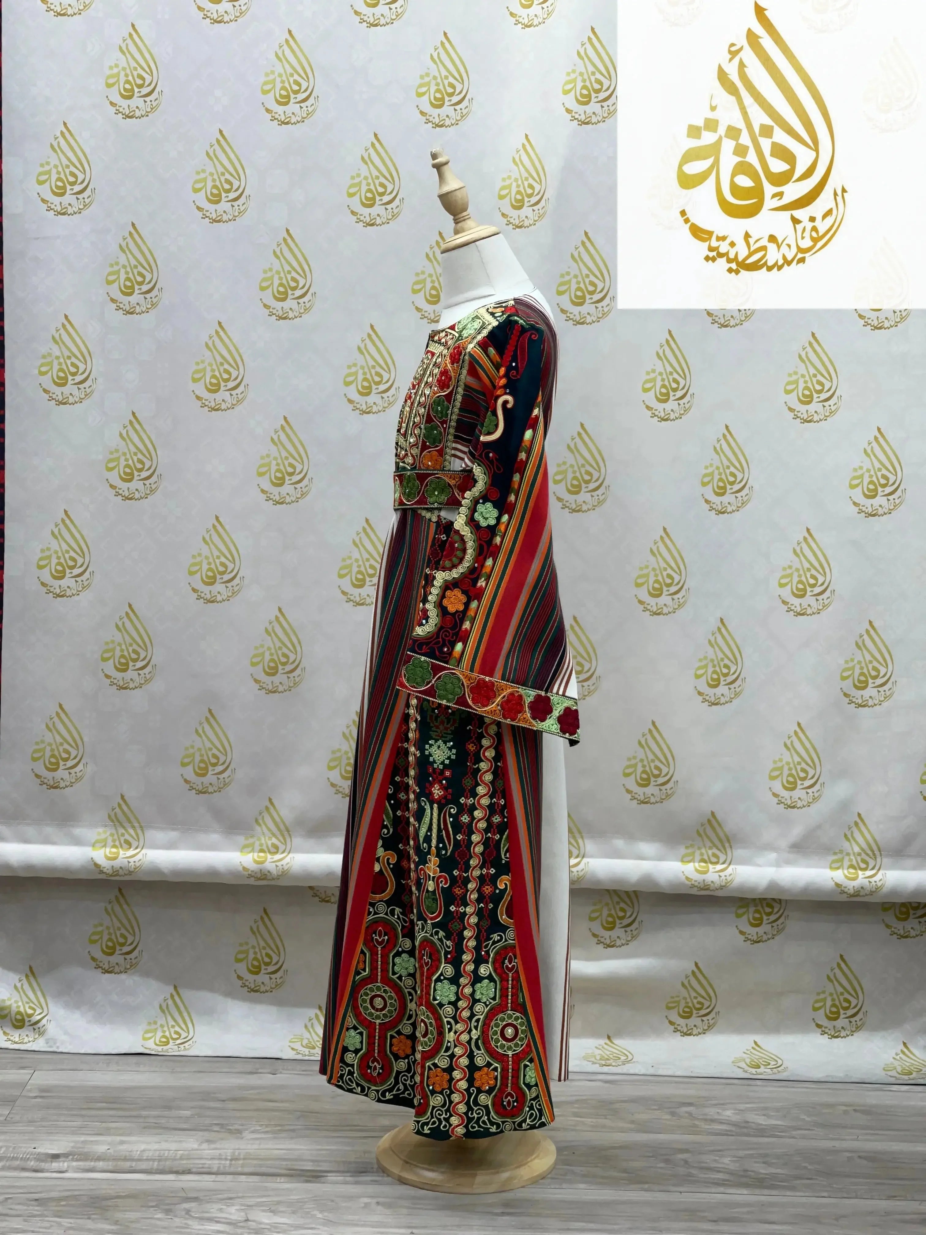 Malaka Kids Majdalwi Embroidered Thoub - Traditional Elegance for Children Palestinian Elegance
