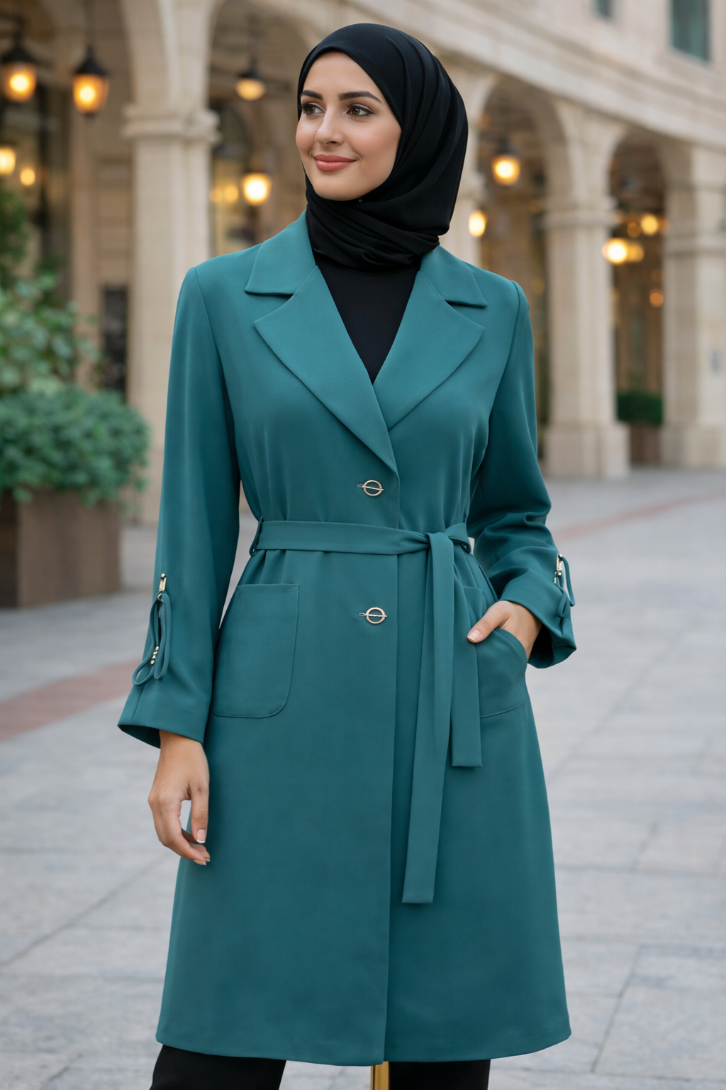 Elegant Long Modest Blazer for Women