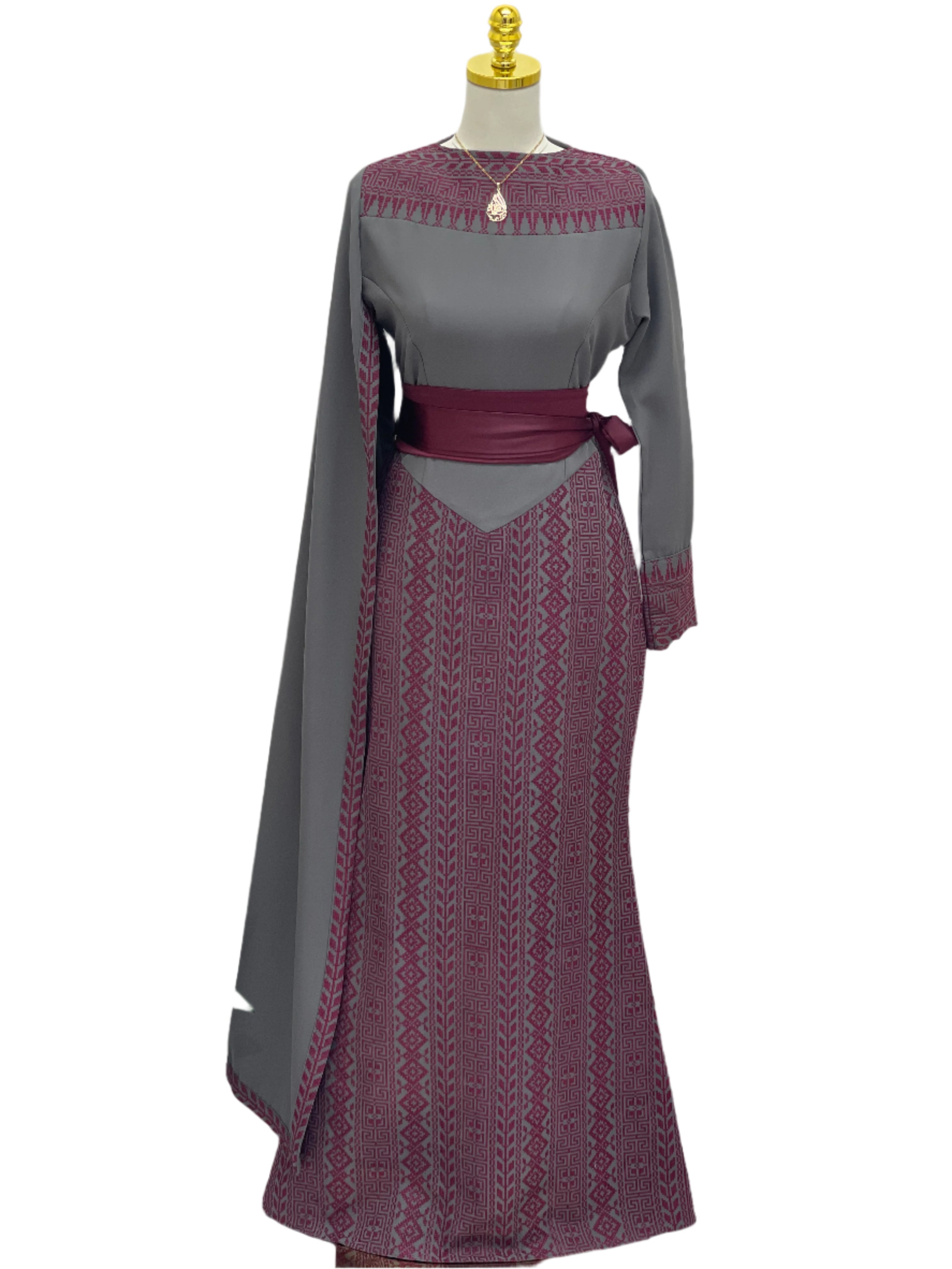 Modern Embroidered Dress | Modest Elegance for Special Occasions - Palestinian Elegance