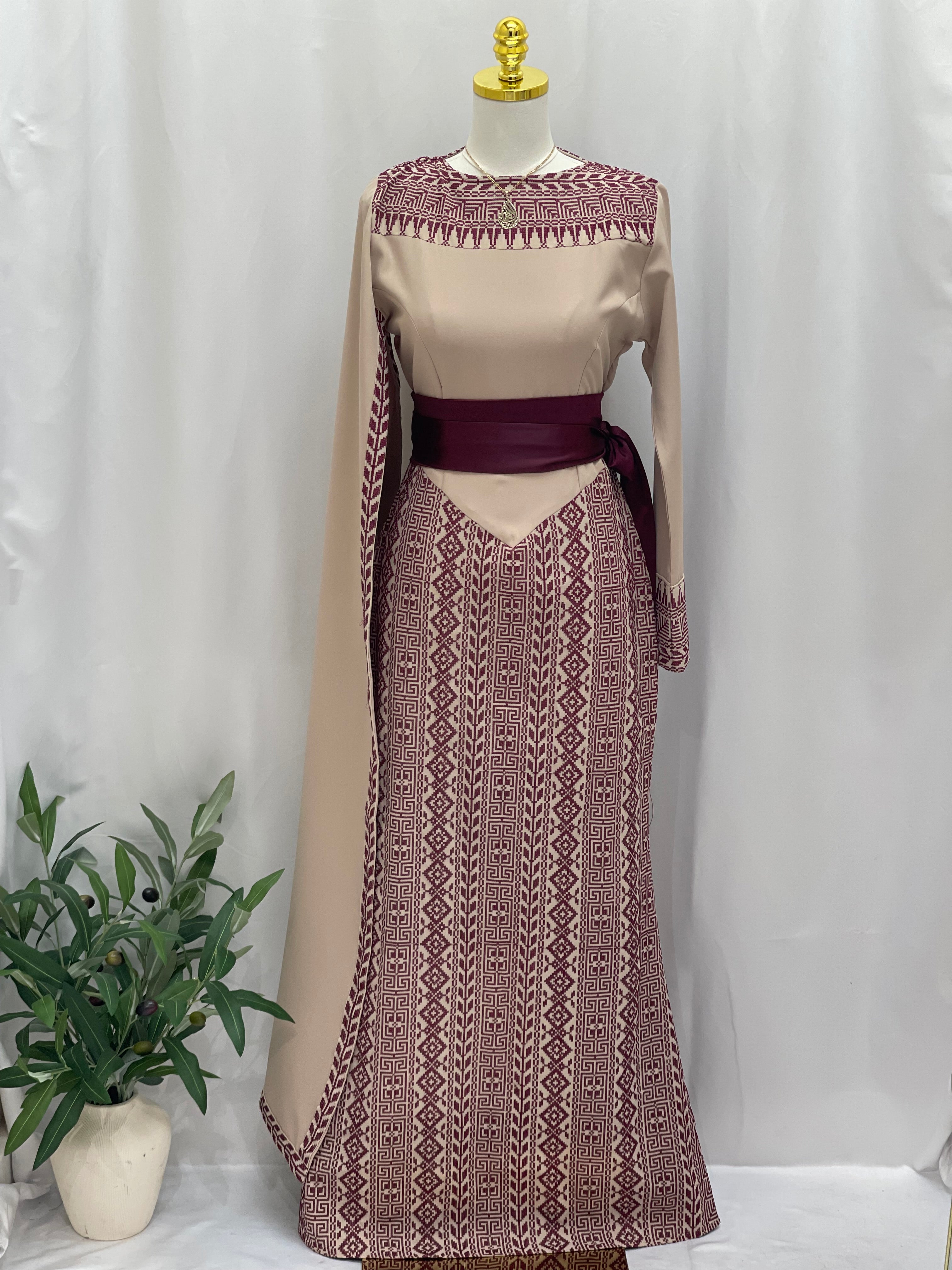 Modern Embroidered Dress | Modest Elegance for Special Occasions - Palestinian Elegance