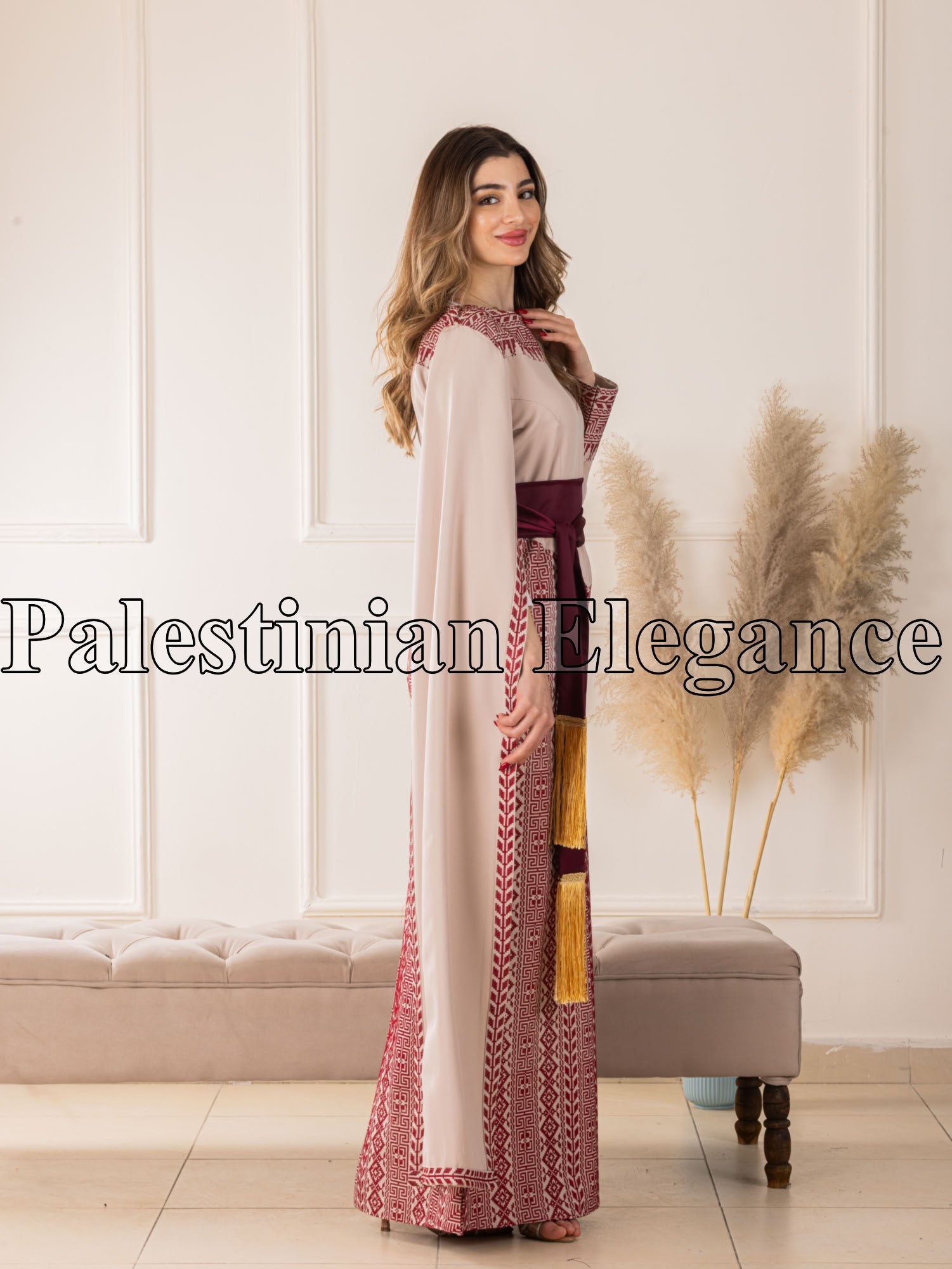Modern Embroidered Dress | Modest Elegance for Special Occasions - Palestinian Elegance