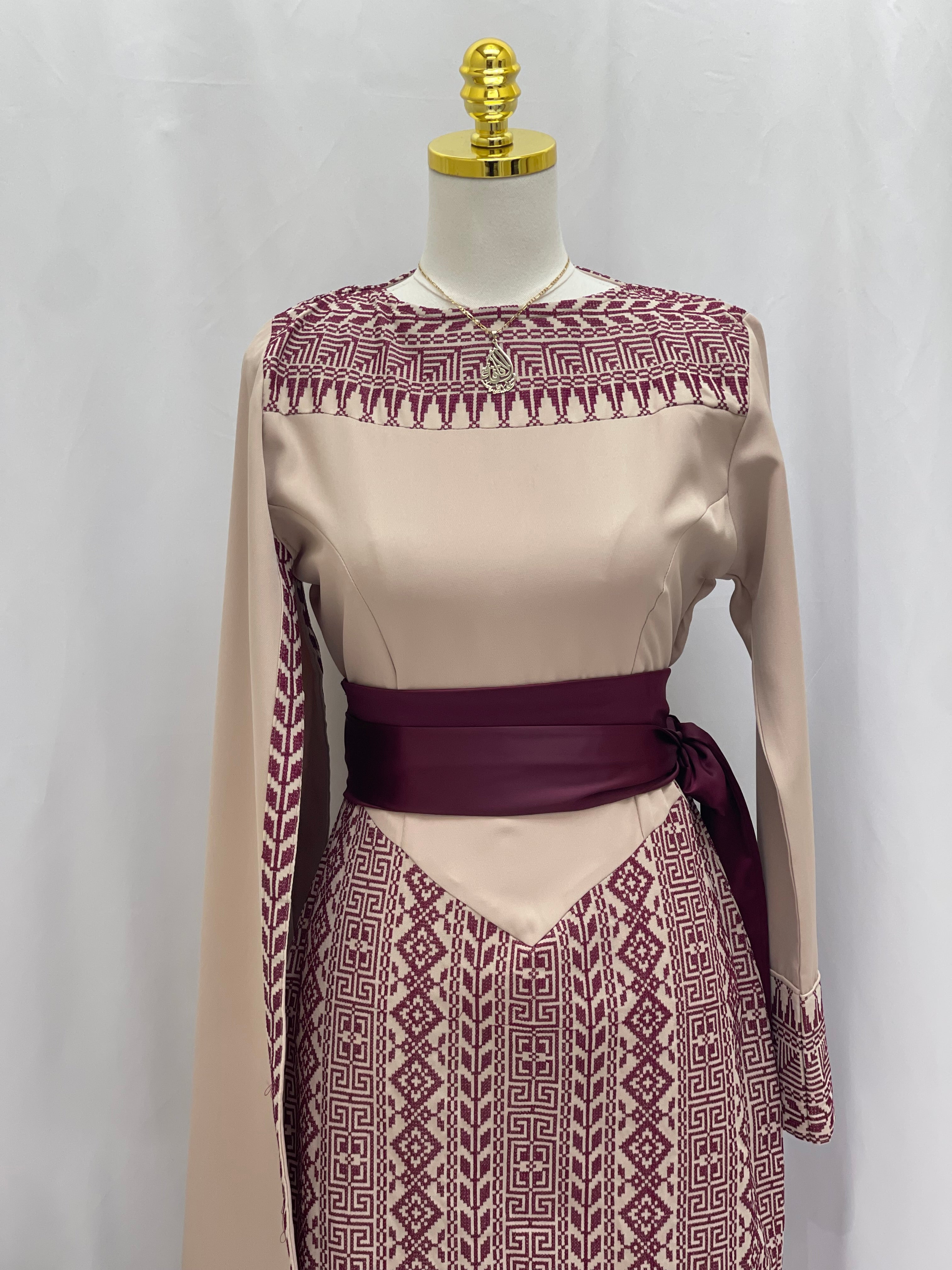 Modern Embroidered Dress | Modest Elegance for Special Occasions - Palestinian Elegance