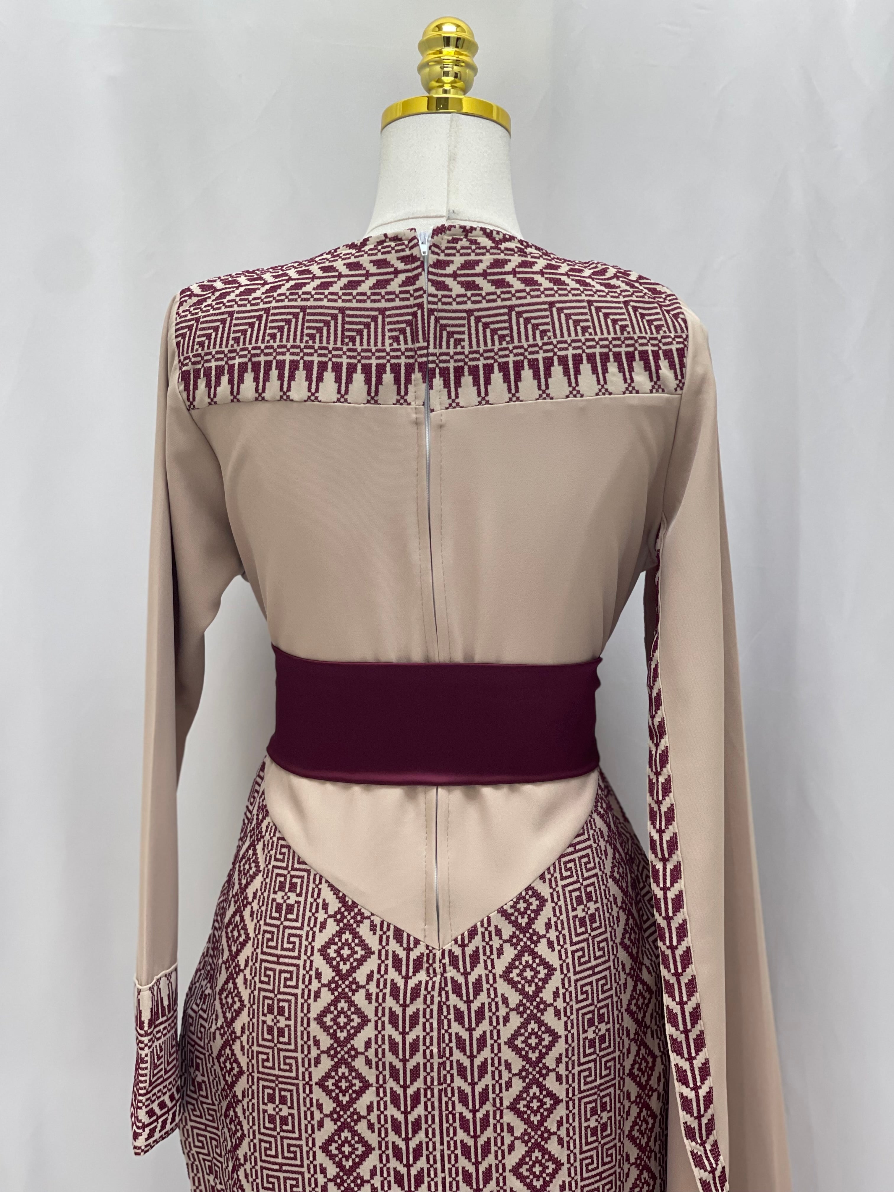 Modern Embroidered Dress | Modest Elegance for Special Occasions - Palestinian Elegance