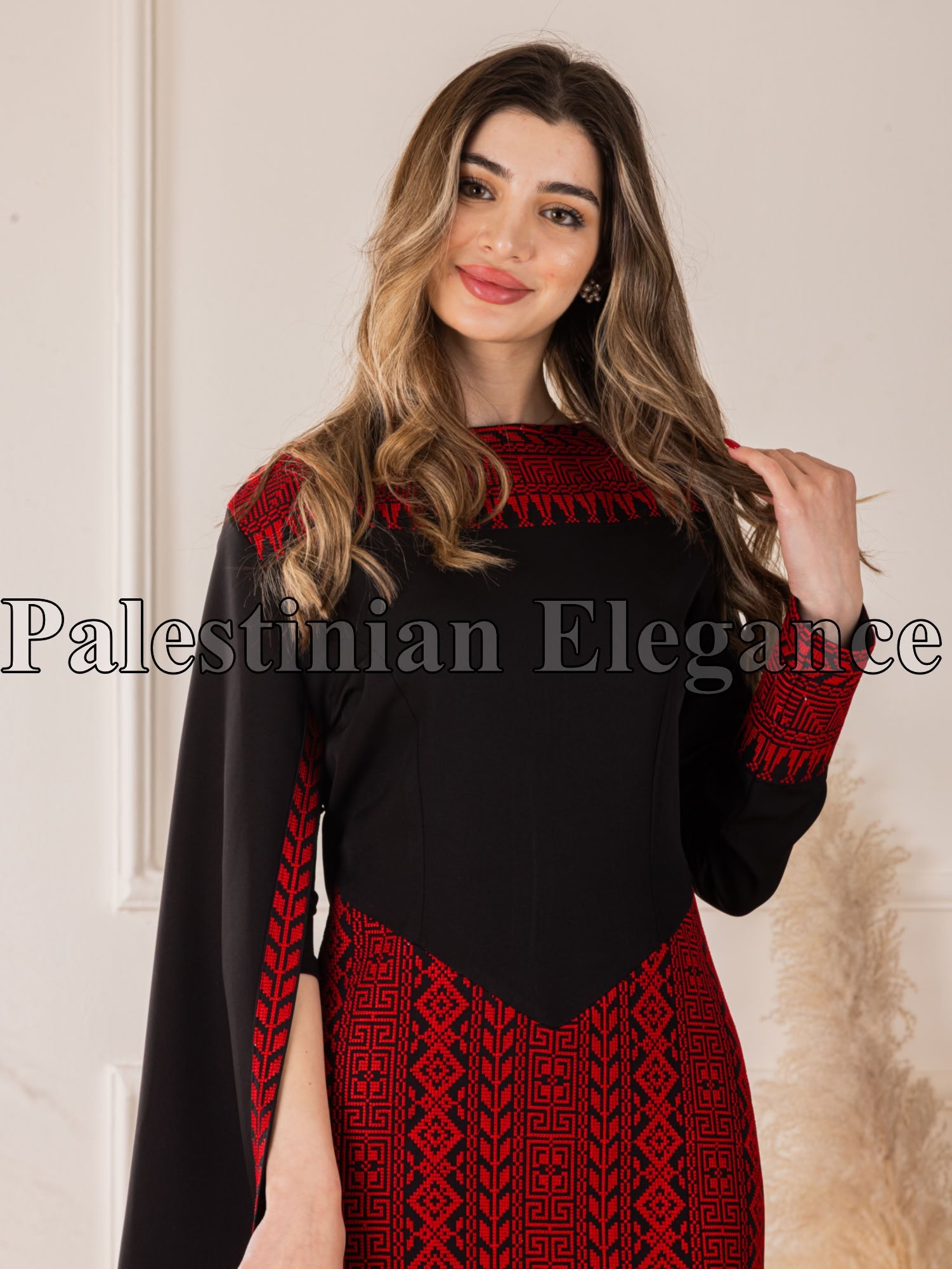 Modern Embroidered Dress | Modest Elegance for Special Occasions - Palestinian Elegance