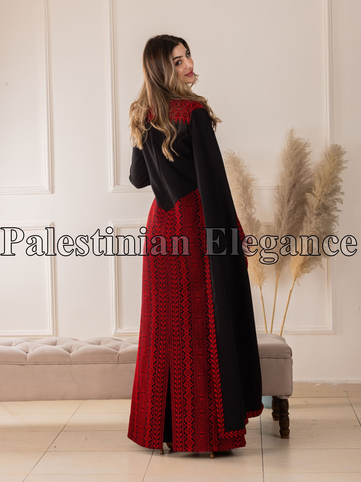 Modern Embroidered Dress | Modest Elegance for Special Occasions - Palestinian Elegance