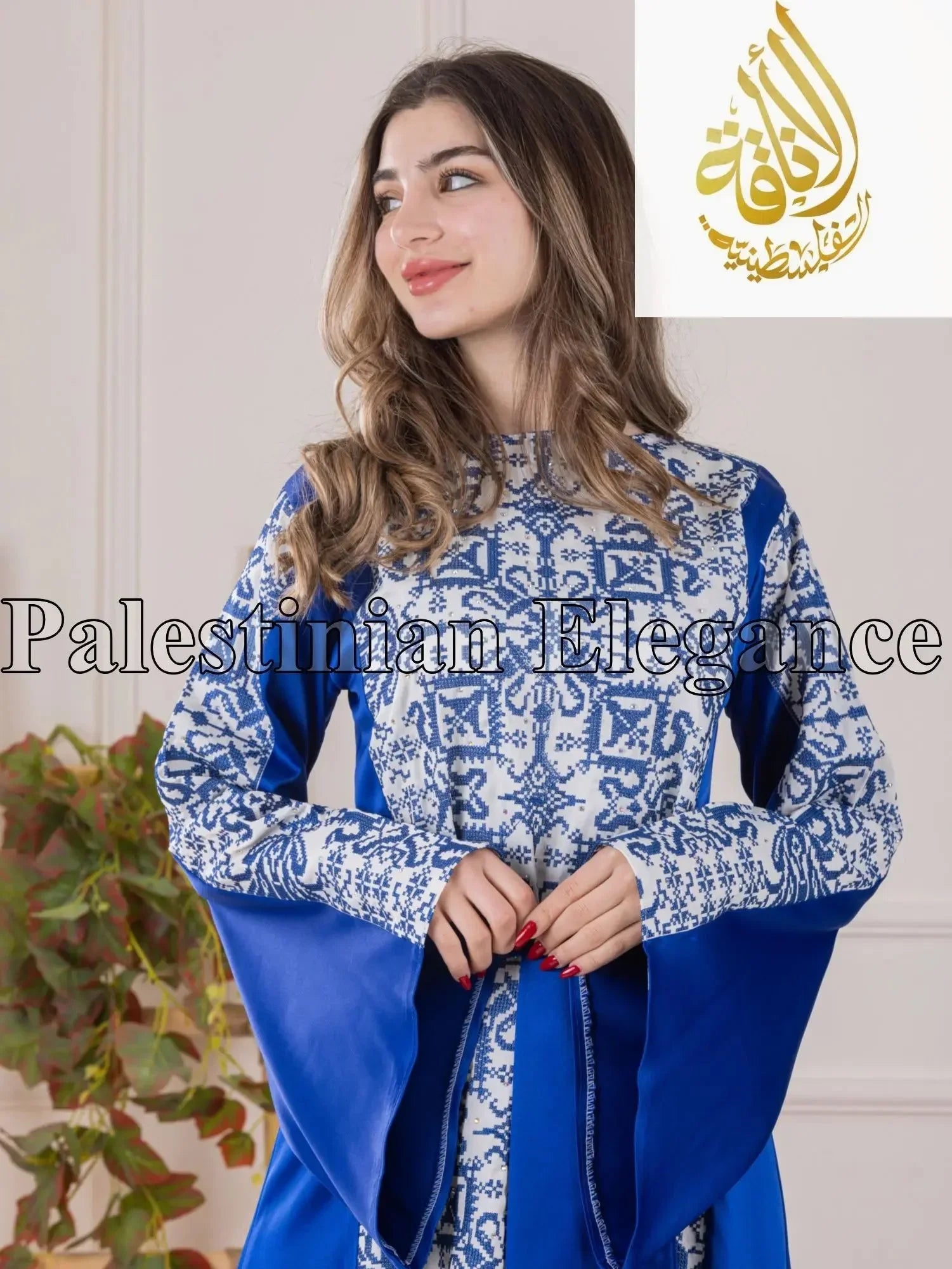 Modern Zahra Embroidered Dress | Modest Palestinian Thobe - Palestinian Elegance