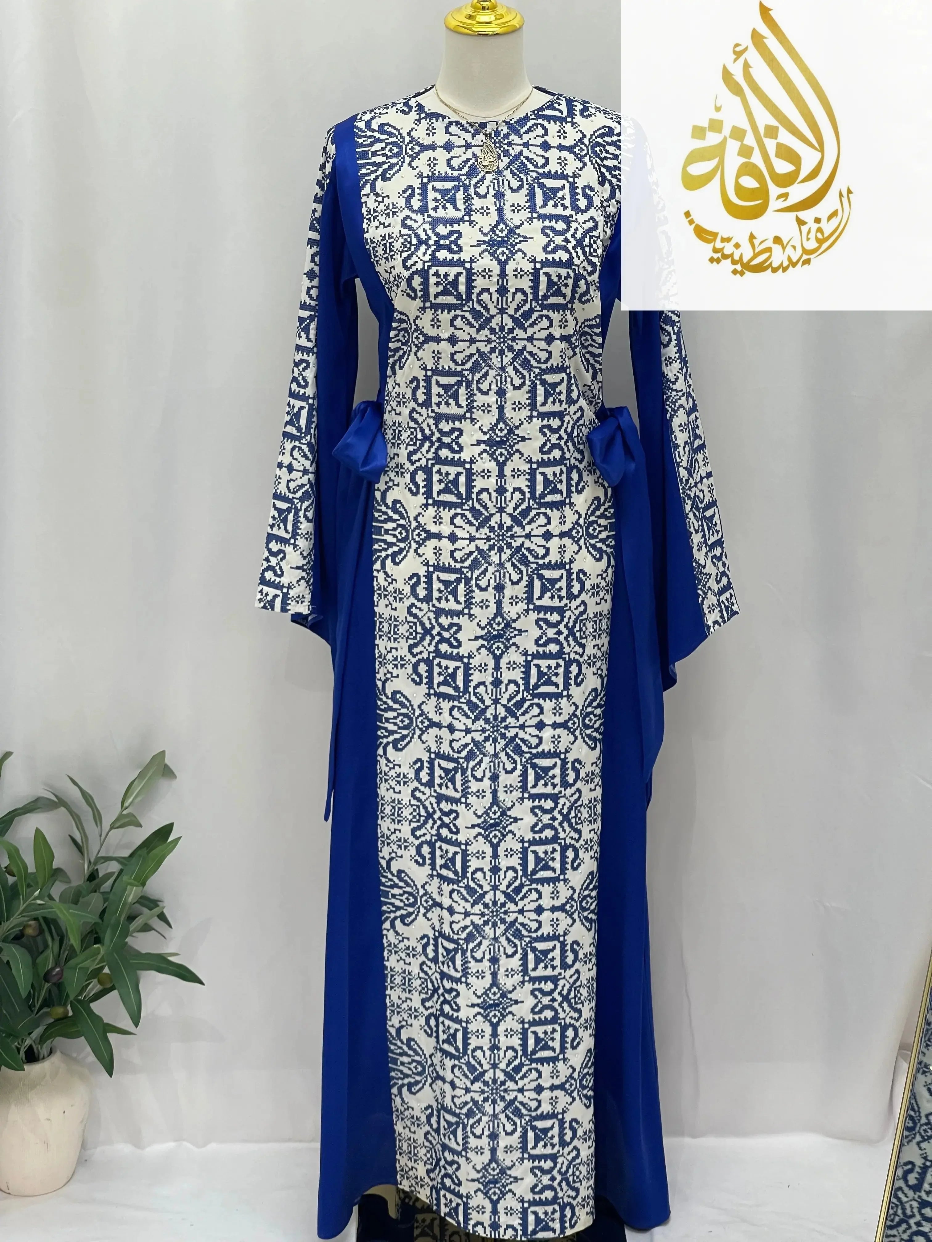 Modern Zahra Embroidered Dress | Modest Palestinian Thobe - Palestinian Elegance