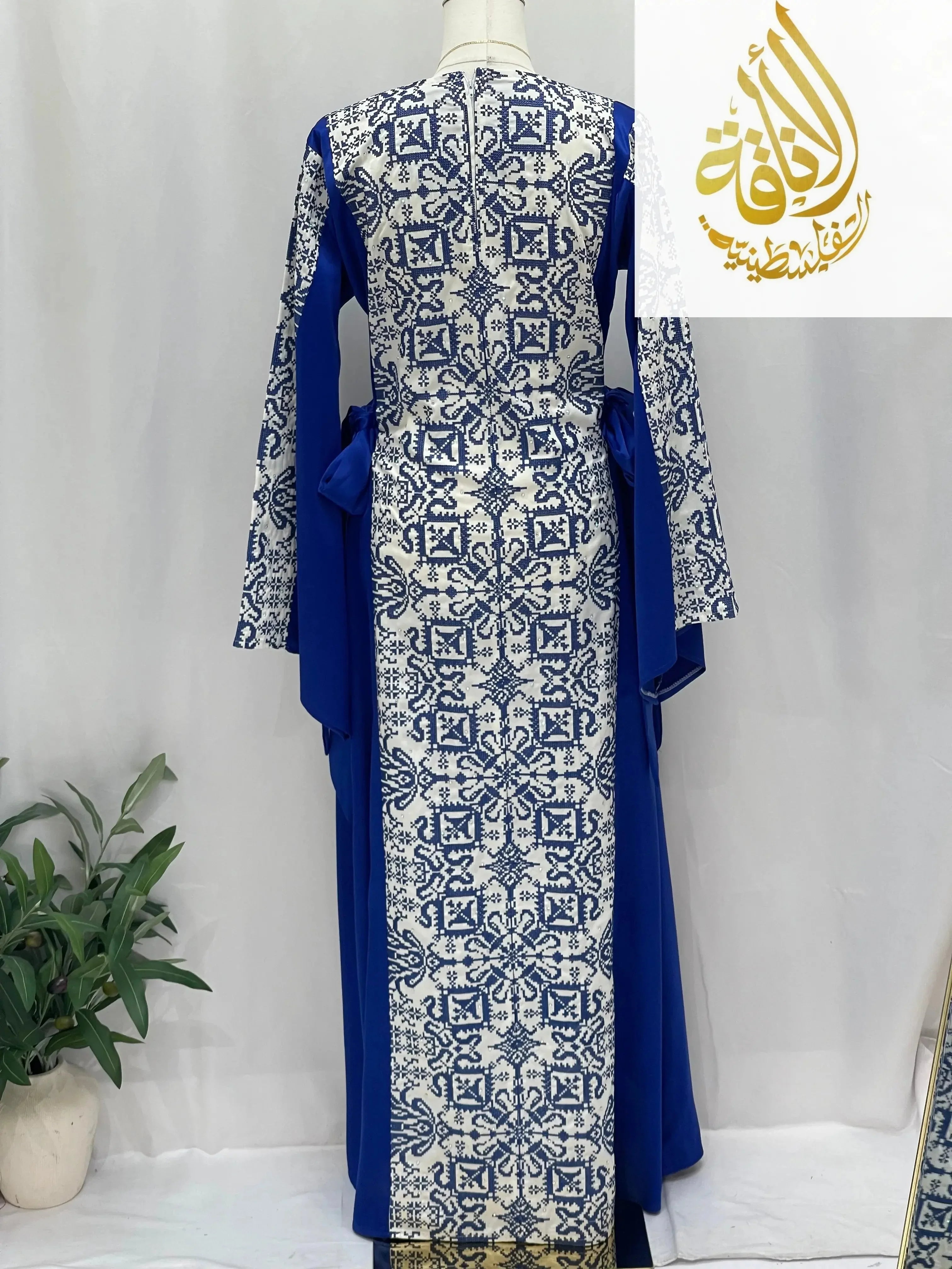 Modern Zahra Embroidered Dress | Modest Palestinian Thobe - Palestinian Elegance