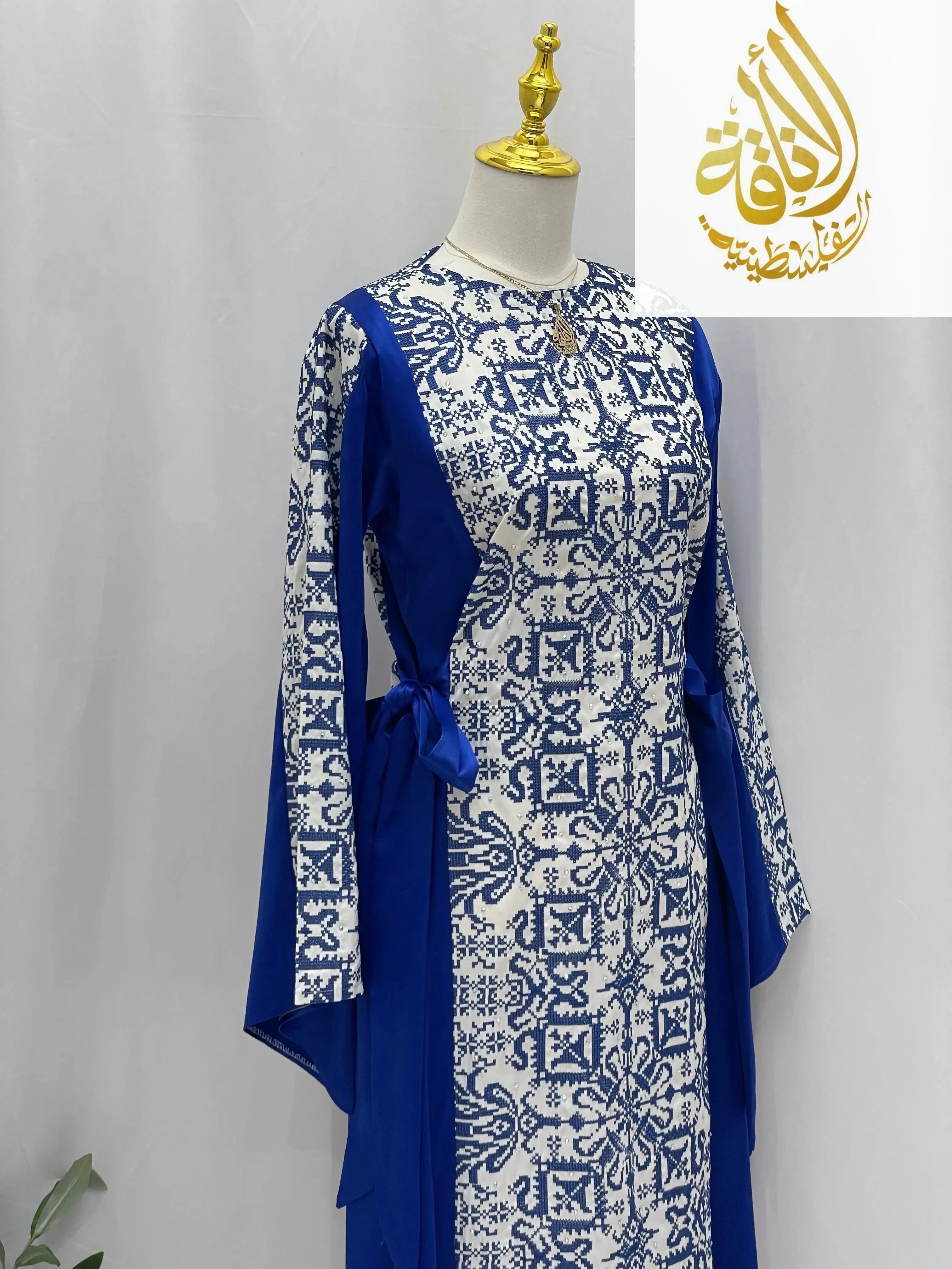 Modern Zahra Embroidered Dress | Modest Palestinian Thobe - Palestinian Elegance