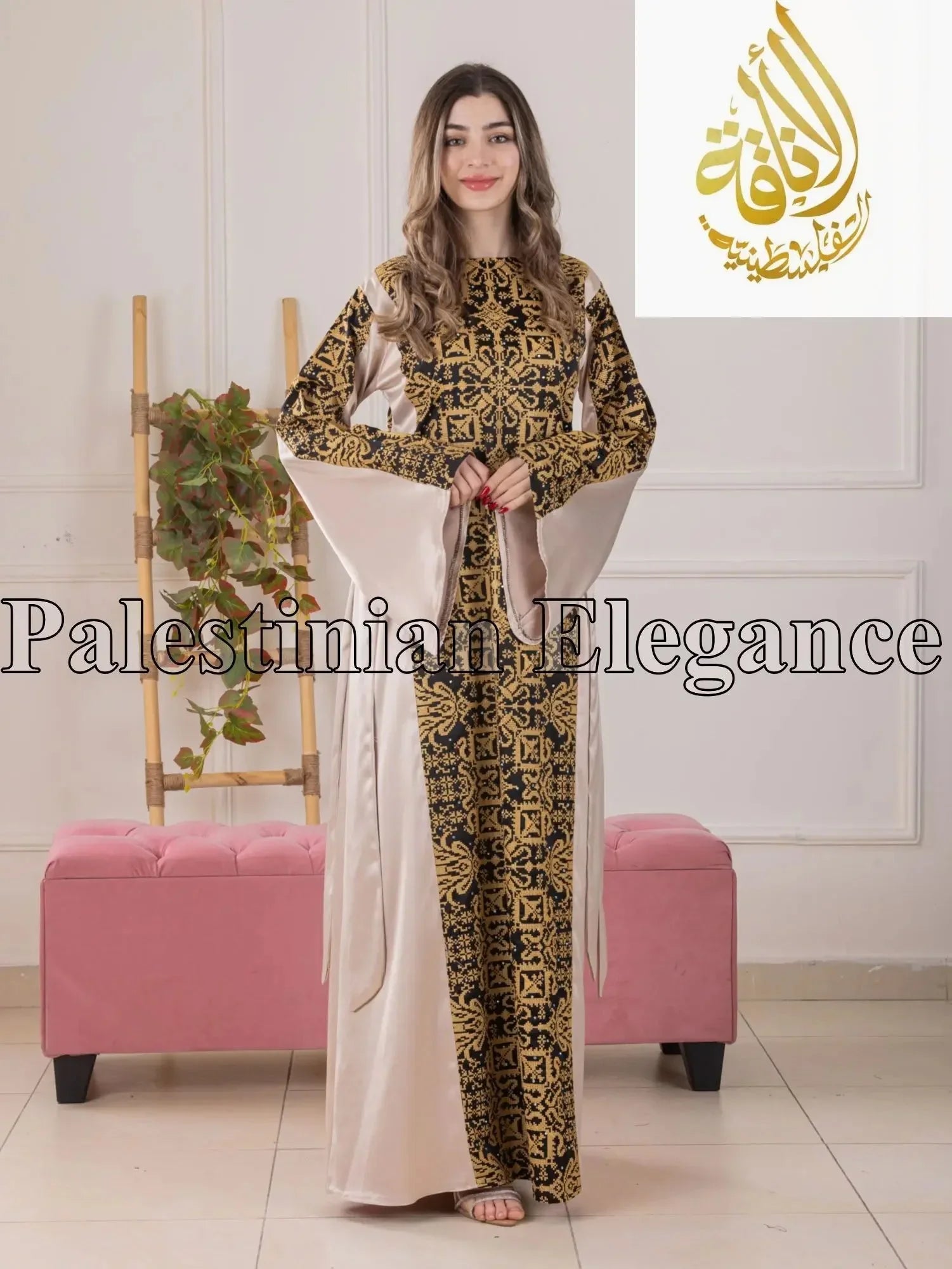 Modern Zahra Embroidered Dress | Modest Palestinian Thobe - Palestinian Elegance