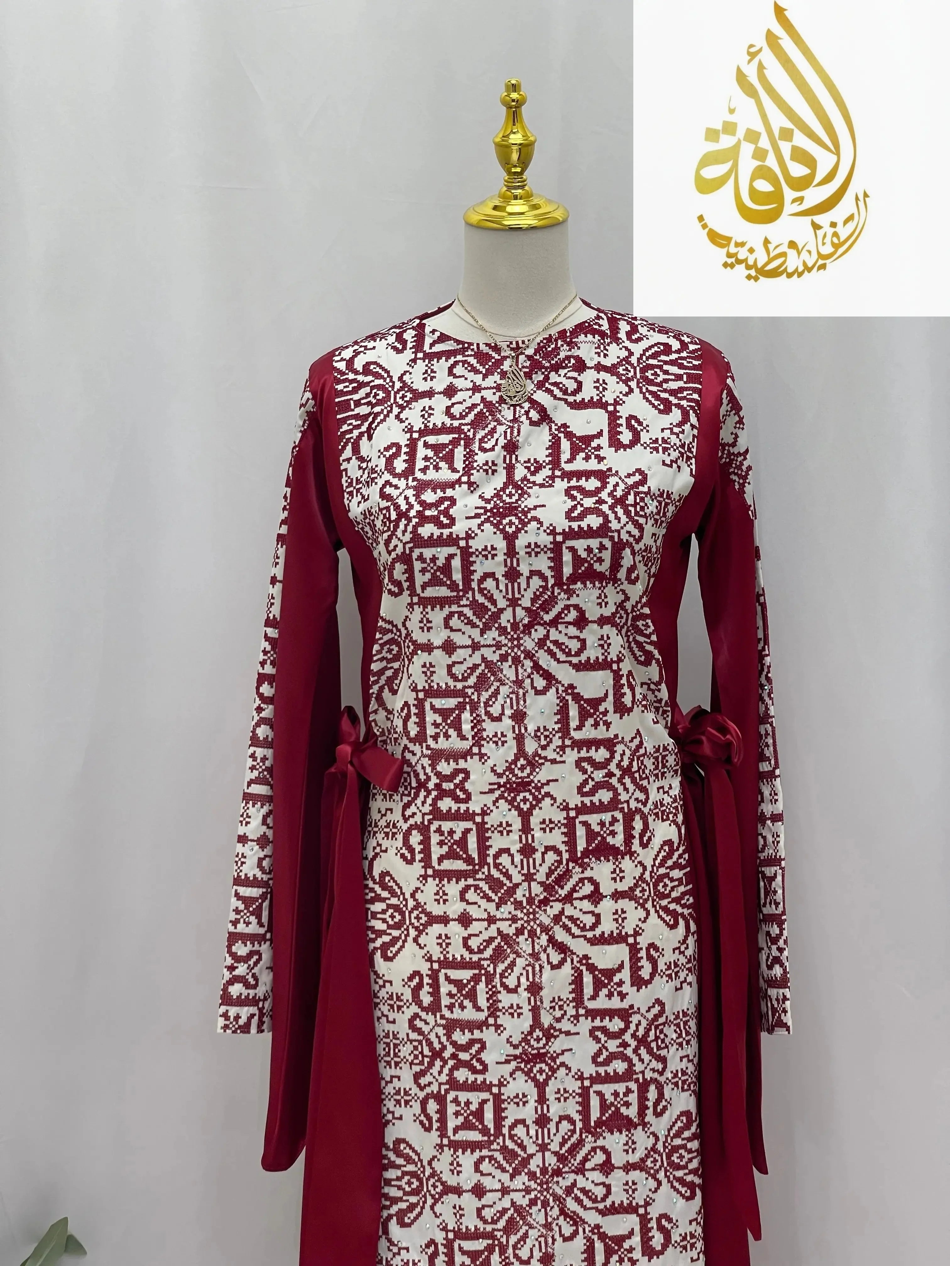 Modern Zahra Embroidered Dress | Modest Palestinian Thobe - Palestinian Elegance