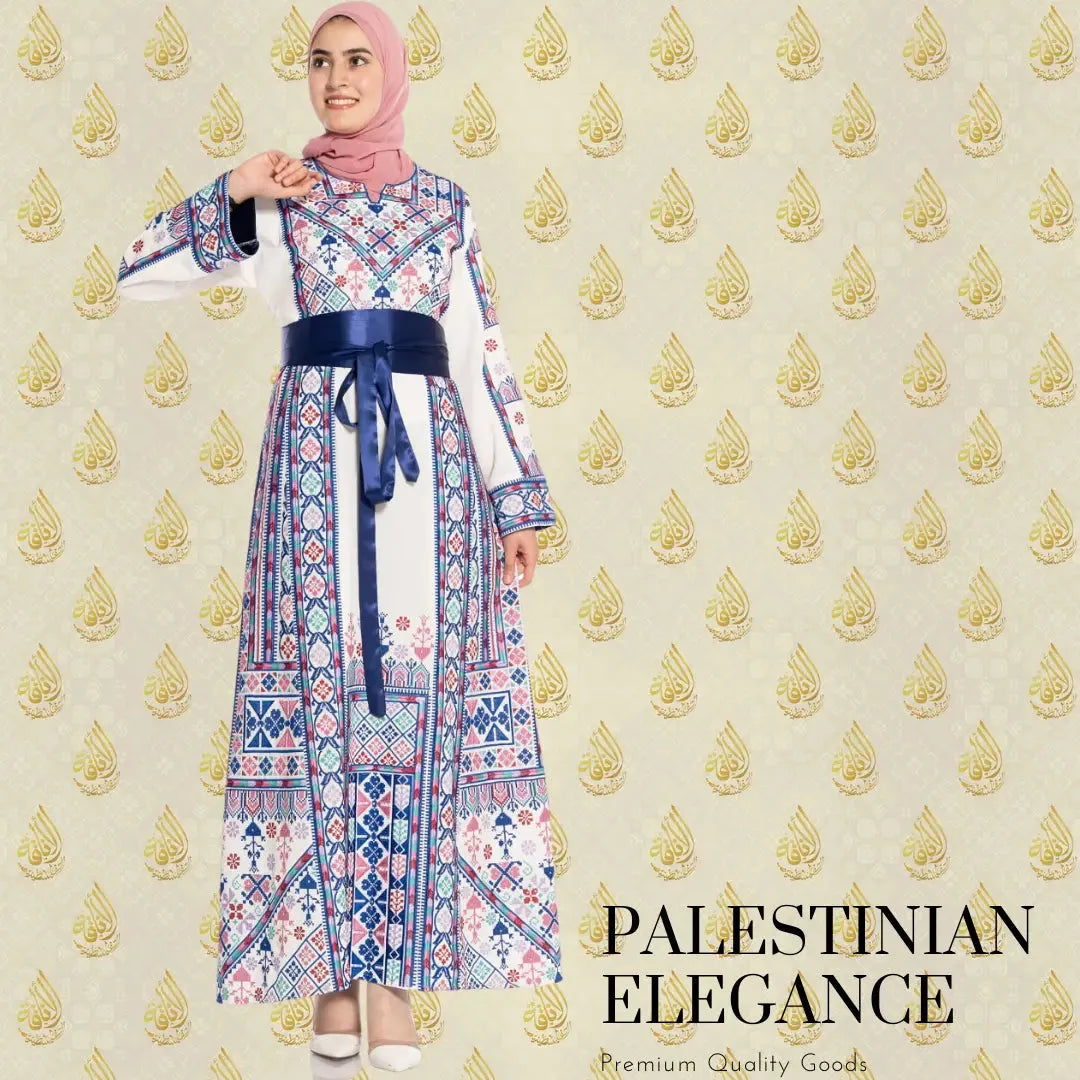 Beautiful Modern Embroidery Thoub: Refined Elegance and Distinctive Style Palestinian Elegance