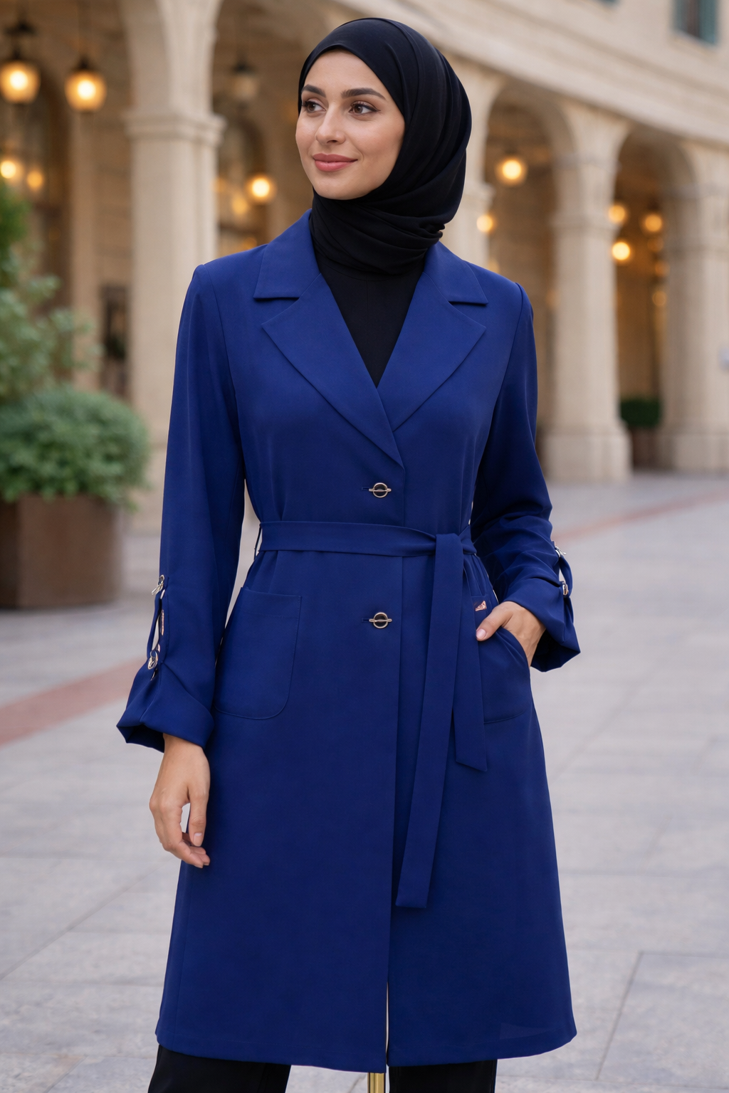 Elegant Long Modest Blazer for Women