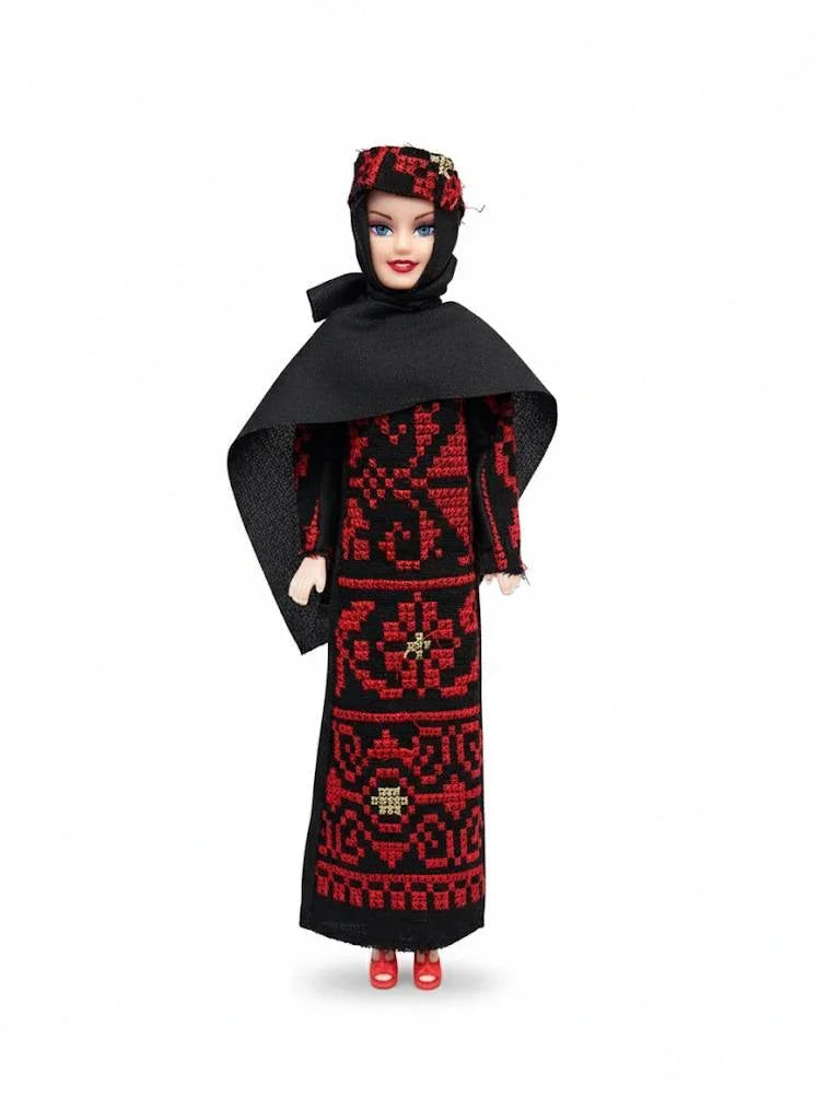 Nejma Palestinian Heritage Doll - Assorted Tatreez Design Palestinian Elegance