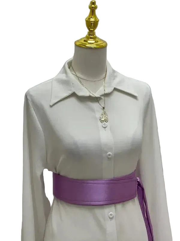 New Color Satin Belt - Palestinian Elegance