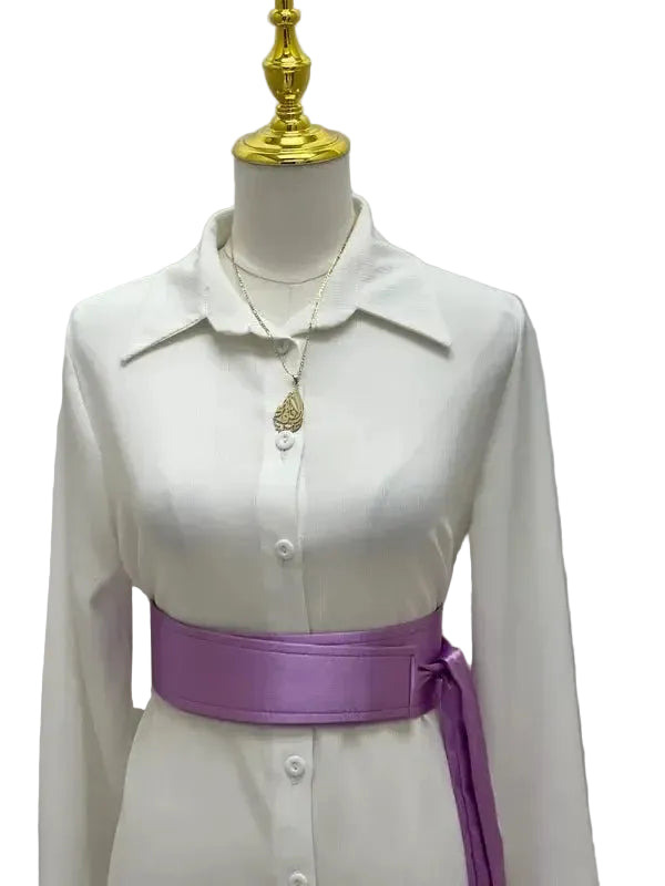 New Color Satin Belt - Palestinian Elegance