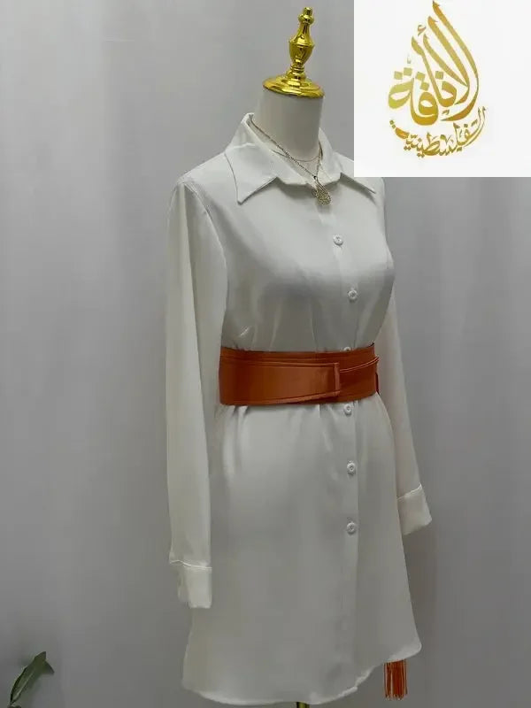 New Color Satin Belt - Palestinian Elegance