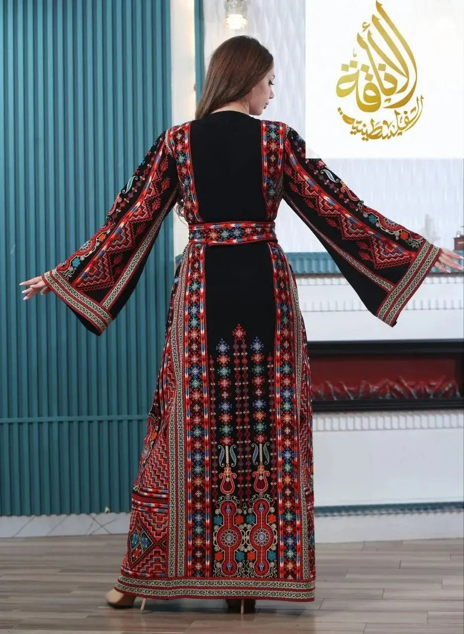 New Safia Embroidered Thoub - Tradition Meets Modern Elegance - Palestinian Elegance
