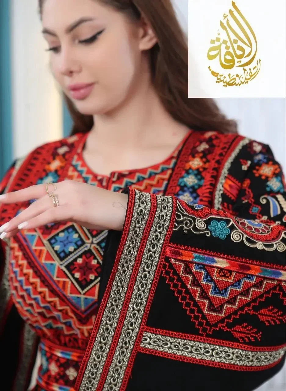 New Safia Embroidered Thoub - Tradition Meets Modern Elegance - Palestinian Elegance