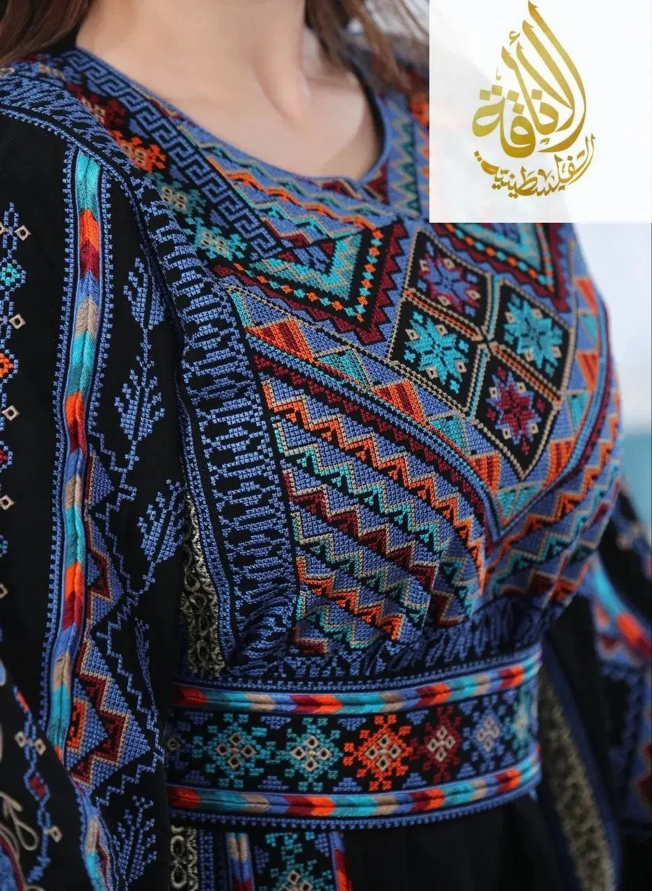 New Safia Embroidered Thoub - Tradition Meets Modern Elegance - Palestinian Elegance