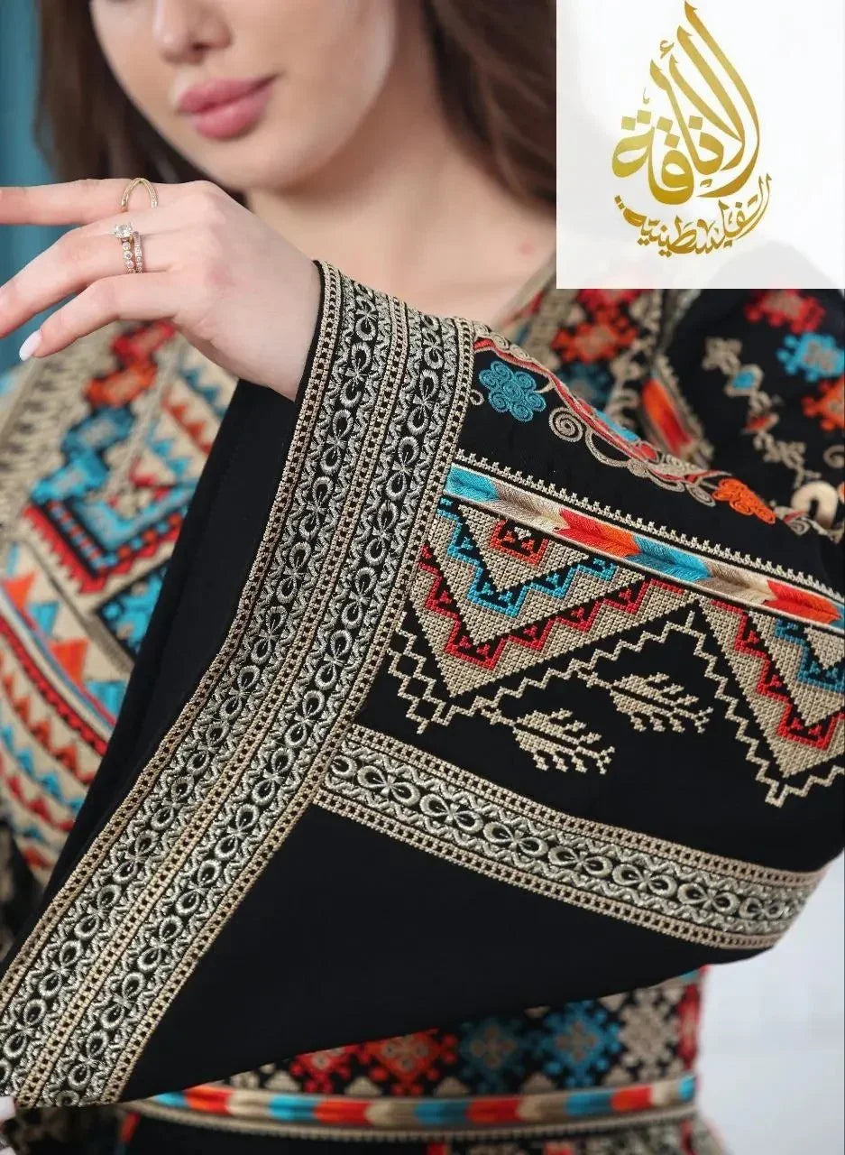 New Safia Embroidered Thoub - Tradition Meets Modern Elegance - Palestinian Elegance