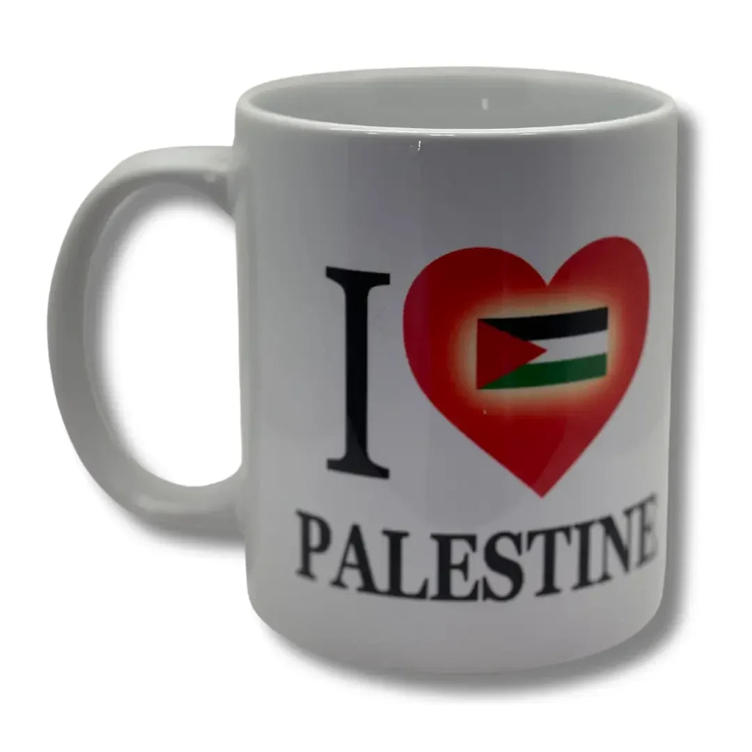 Palestine Coffee Cups with Diverse Palestinian Symbols Palestinian Elegance