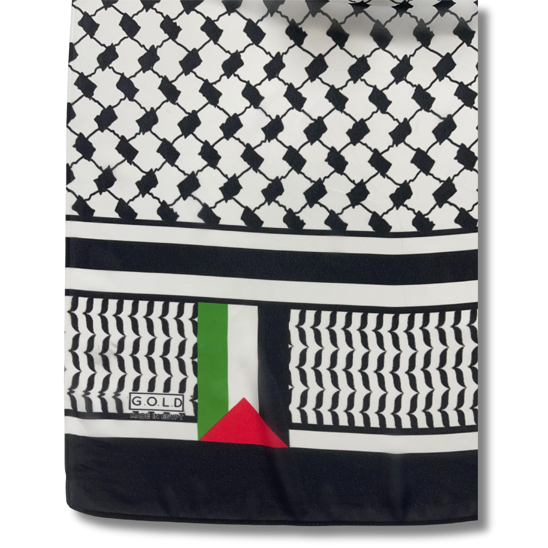 Palestine Flag Kuffiyeh Hijab - Stylish and Cultural Headscarf Palestinian Elegance