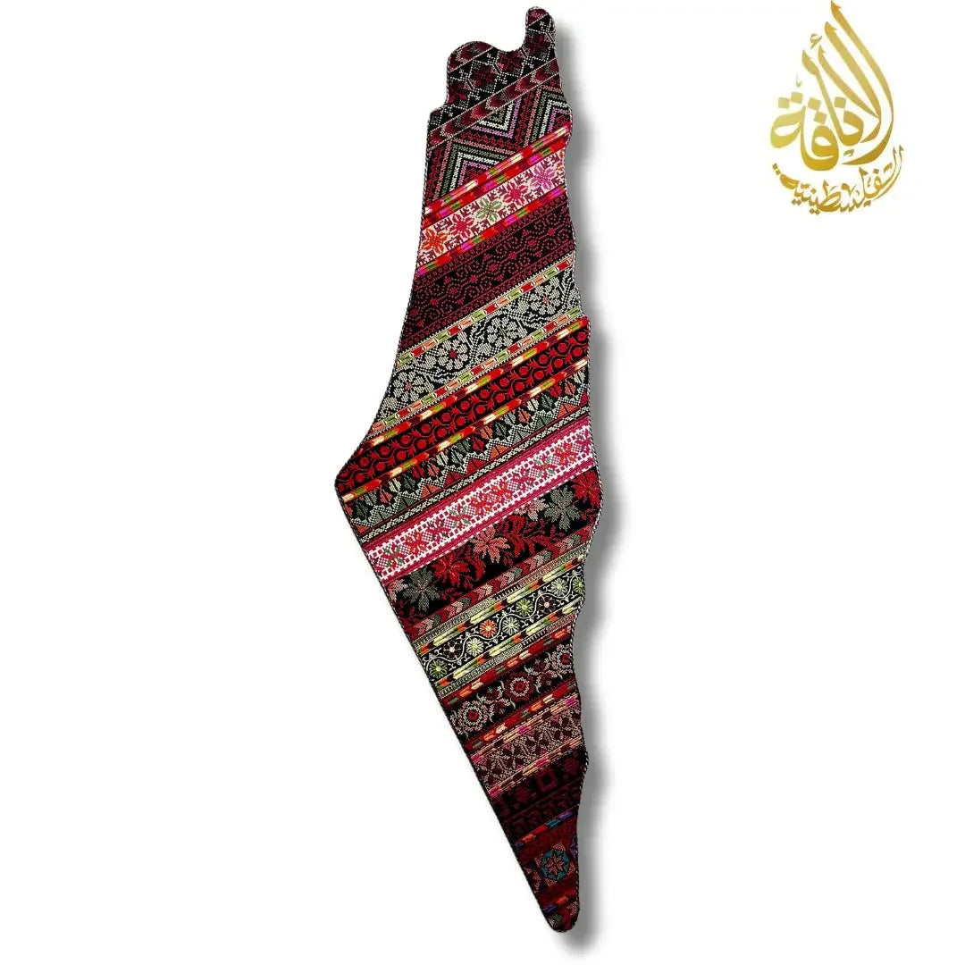 Palestine Map Home Decor - Tatreez Design Large 120CM Palestinian Elegance