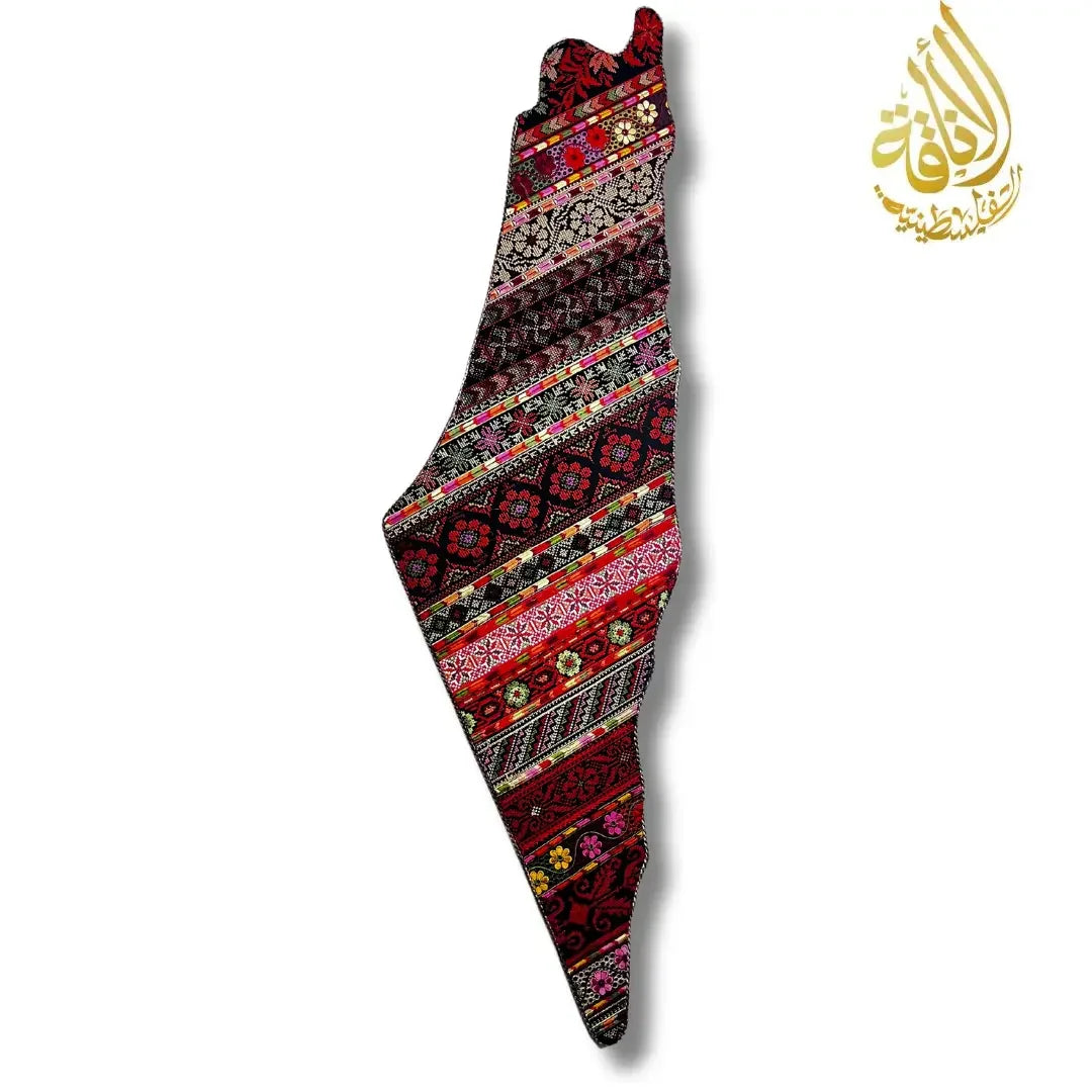 Palestine Map Home Decor - Tatreez Design Large 120CM Palestinian Elegance