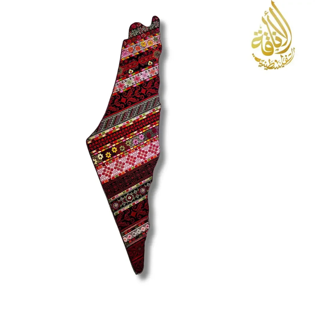 Palestine Map Home Decor - Tatreez Design Large 120CM Palestinian Elegance
