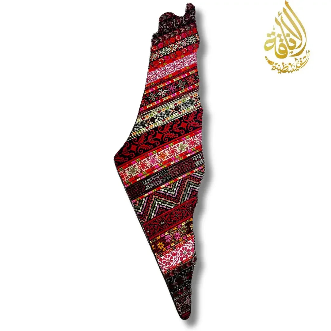 Palestine Map Home Decor - Tatreez Design Large 120CM Palestinian Elegance