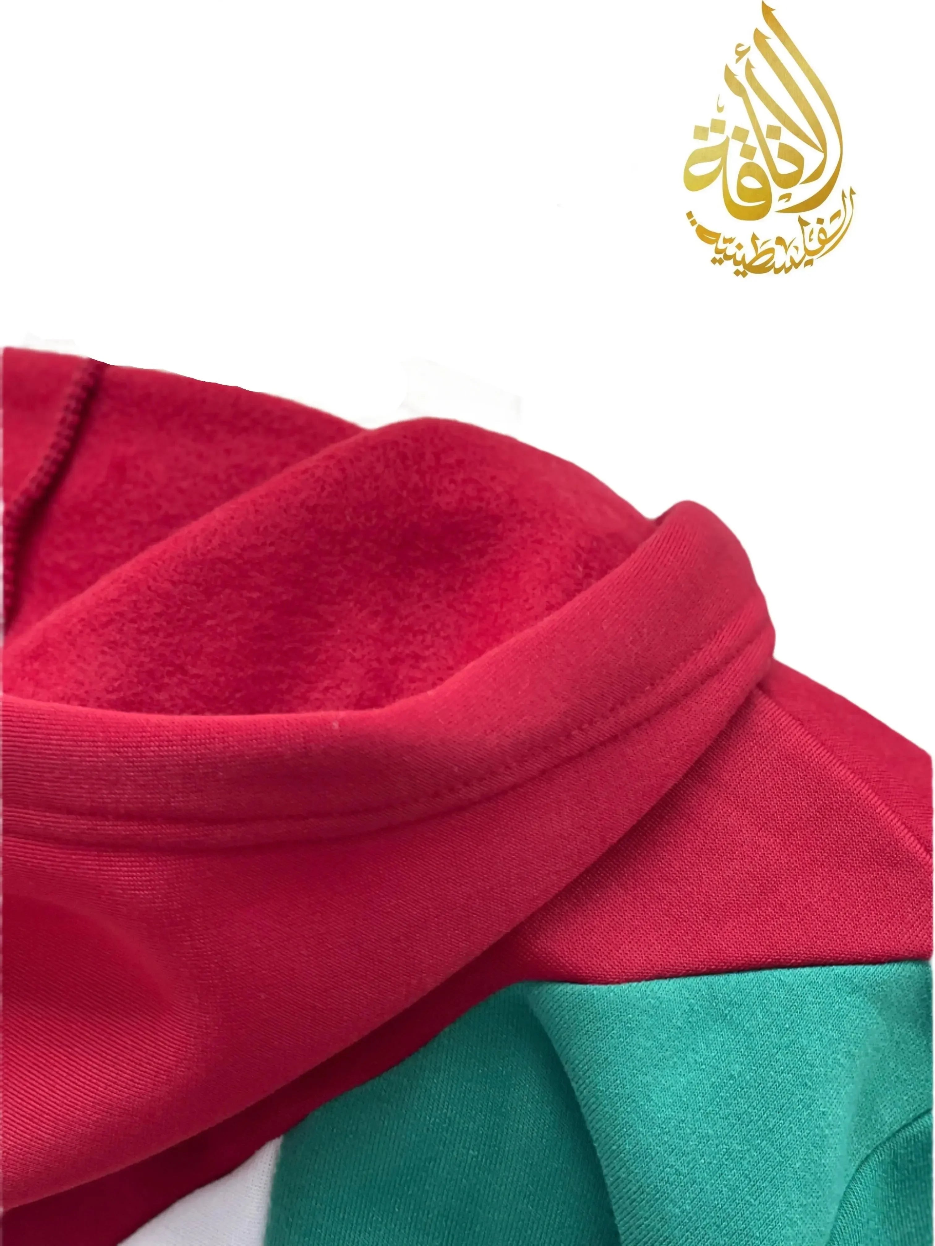 Palestine Pullover Hoodie with Kufiyeh Sleeves - Unisex Cultural Apparel Palestinian Elegance