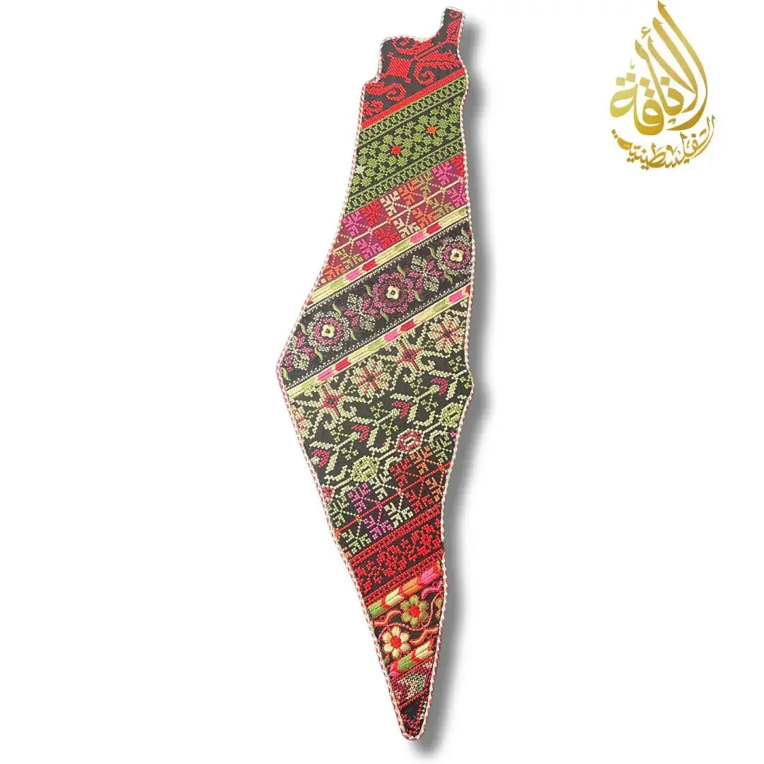 Palestine-Shaped Embroidered Home Decor - Exquisite Craftsmanship Palestinian Elegance