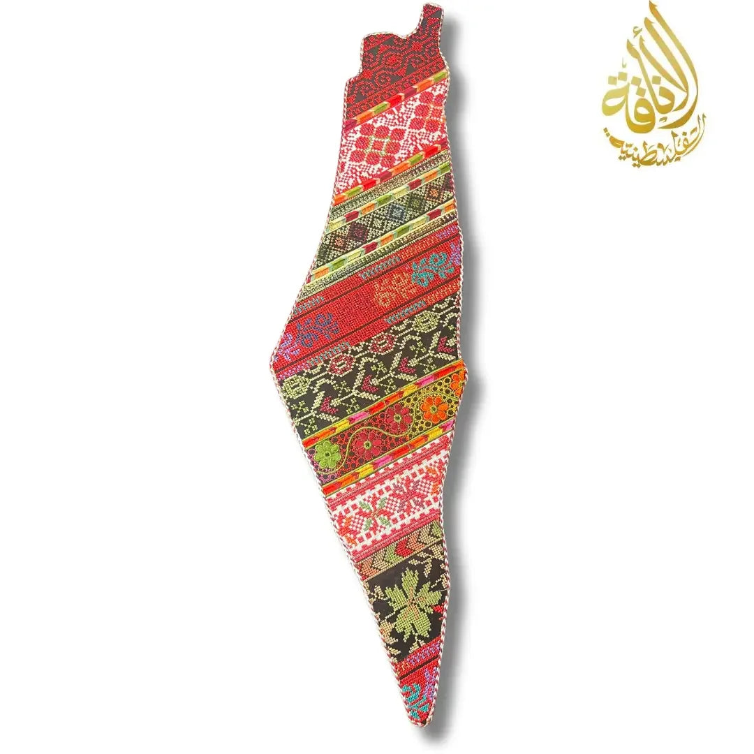 Palestine-Shaped Embroidered Home Decor - Exquisite Craftsmanship Palestinian Elegance