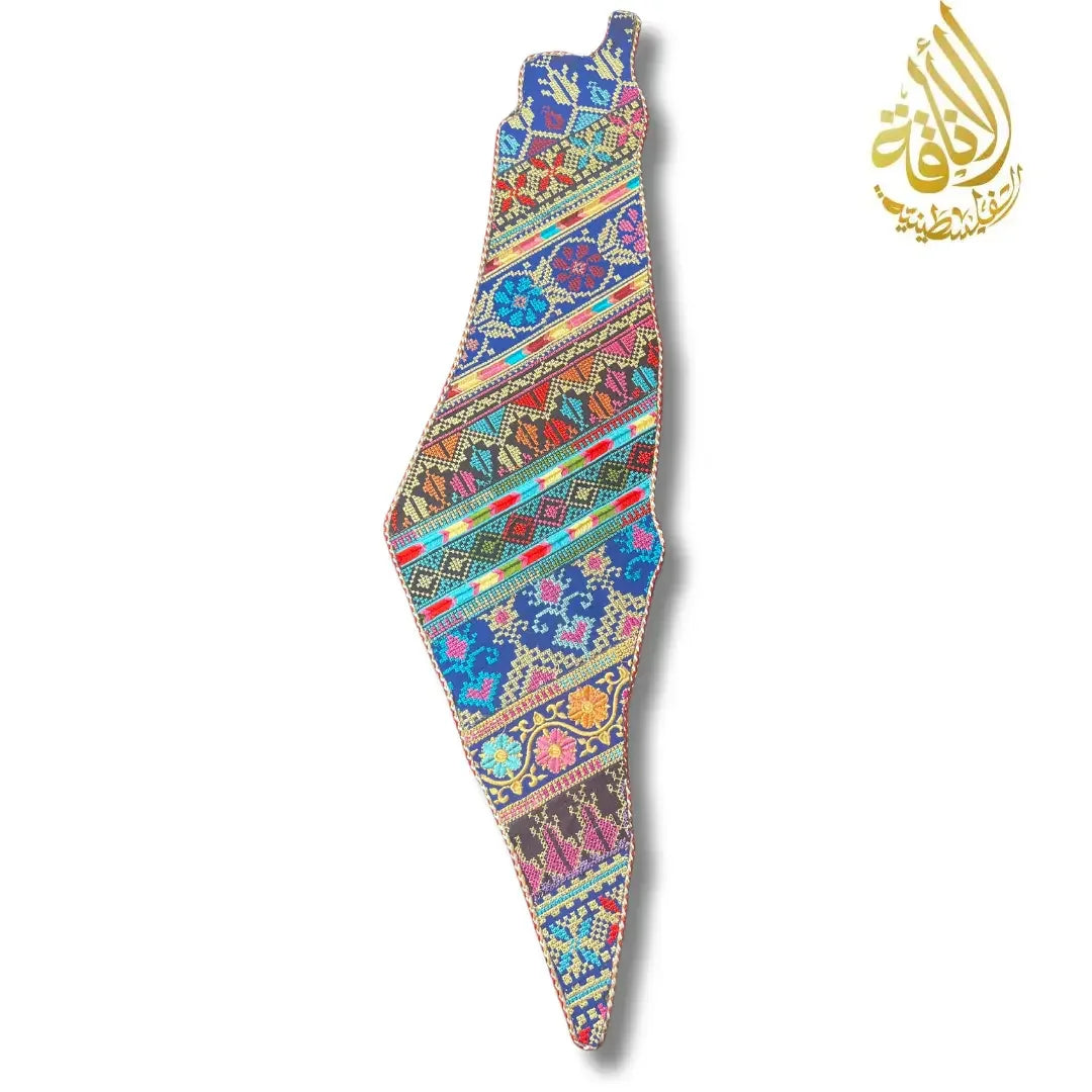 Palestine-Shaped Embroidered Home Decor - Exquisite Craftsmanship Palestinian Elegance