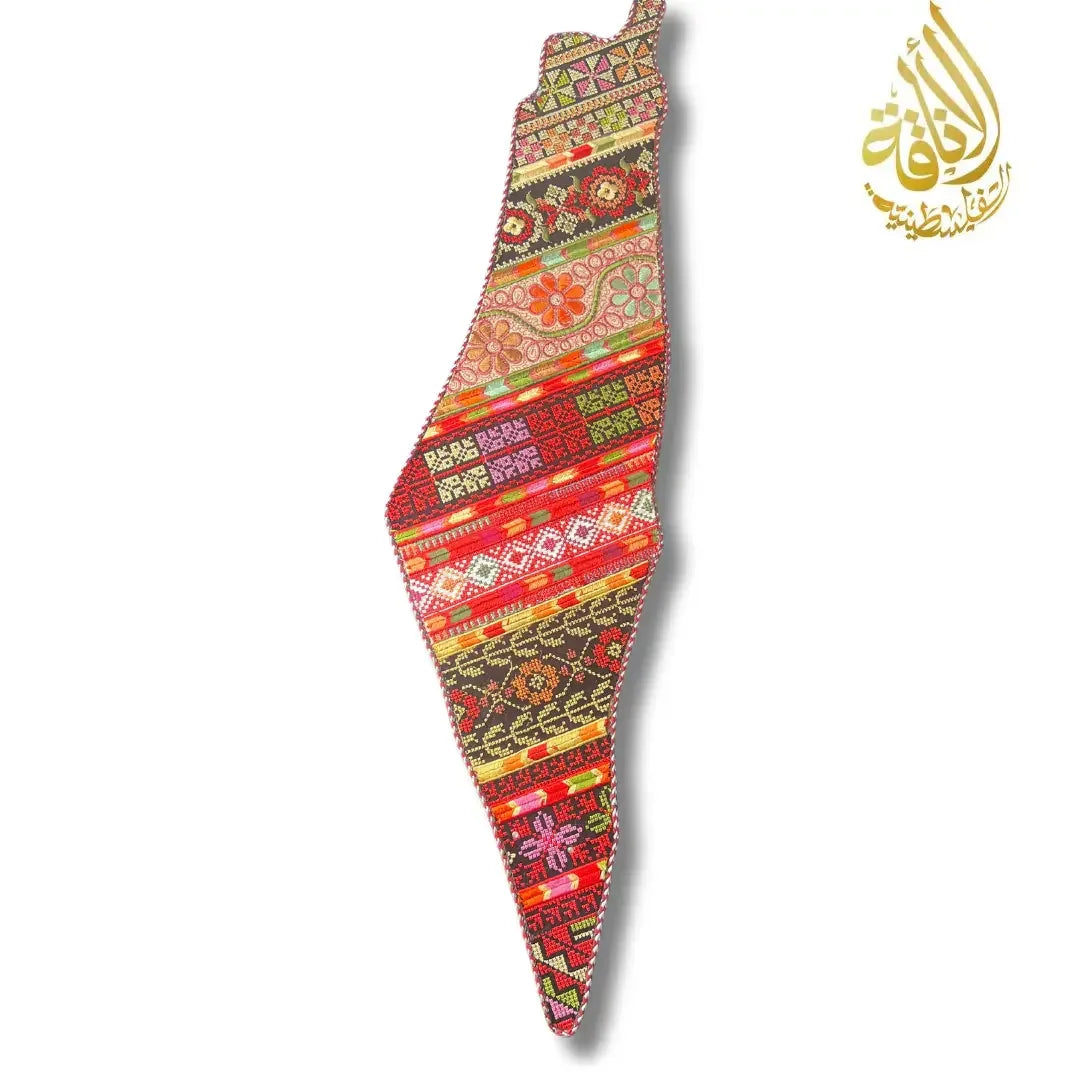 Palestine-Shaped Embroidered Home Decor - Exquisite Craftsmanship Palestinian Elegance