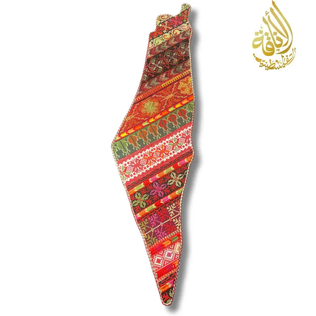 Palestine-Shaped Embroidered Home Decor - Exquisite Craftsmanship Palestinian Elegance