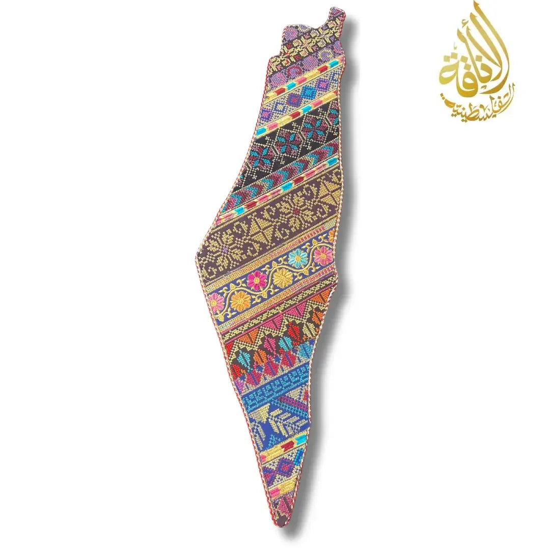 Palestine-Shaped Embroidered Home Decor - Exquisite Craftsmanship Palestinian Elegance