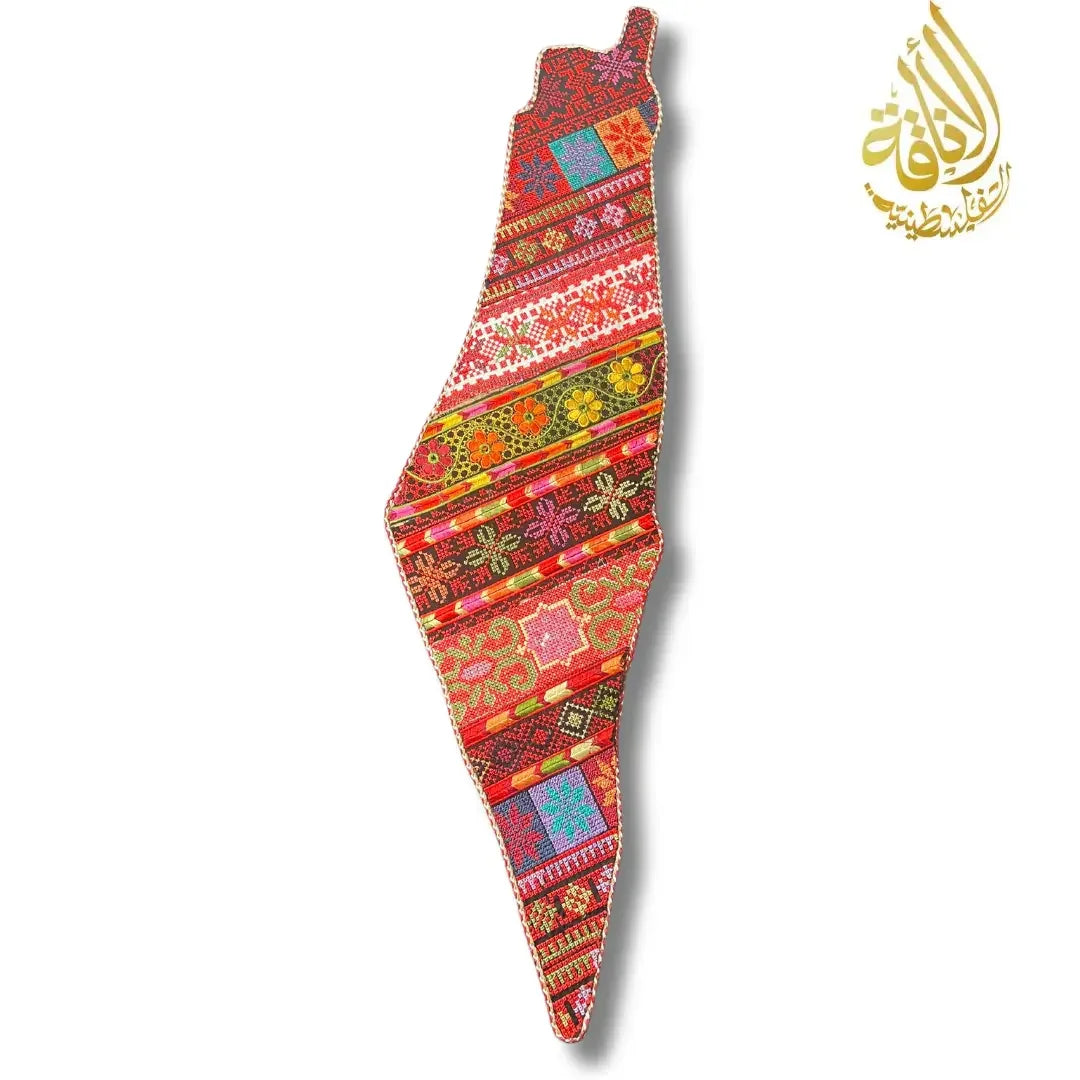 Palestine-Shaped Embroidered Home Decor - Exquisite Craftsmanship Palestinian Elegance