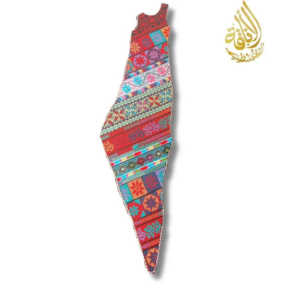 Palestine-Shaped Embroidered Home Decor - Exquisite Craftsmanship Palestinian Elegance