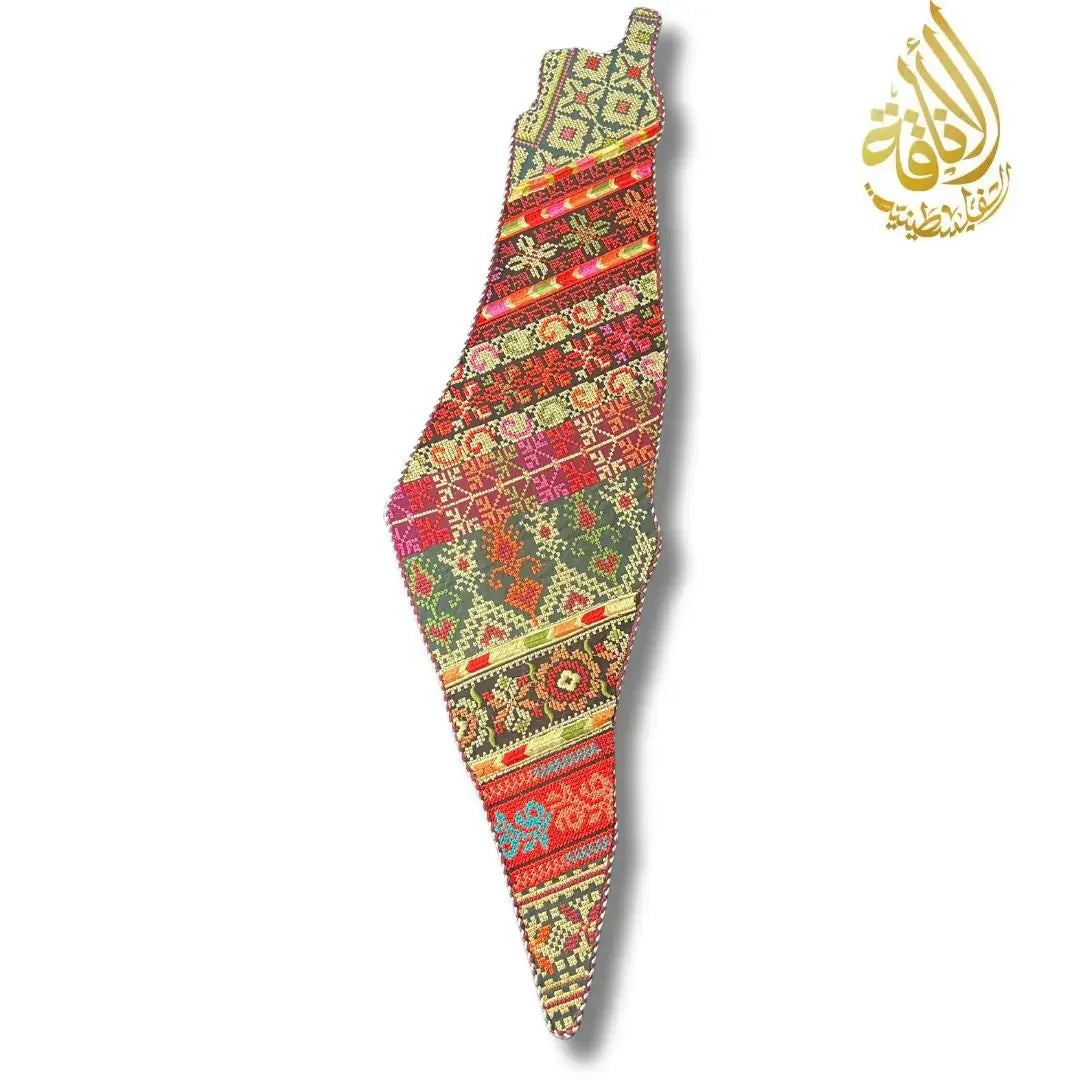 Palestine-Shaped Embroidered Home Decor - Exquisite Craftsmanship Palestinian Elegance