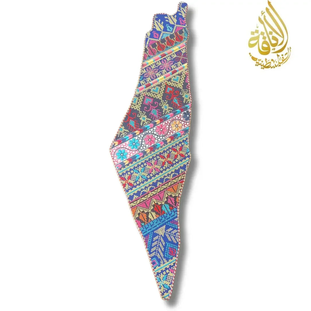 Palestine-Shaped Embroidered Home Decor - Exquisite Craftsmanship Palestinian Elegance
